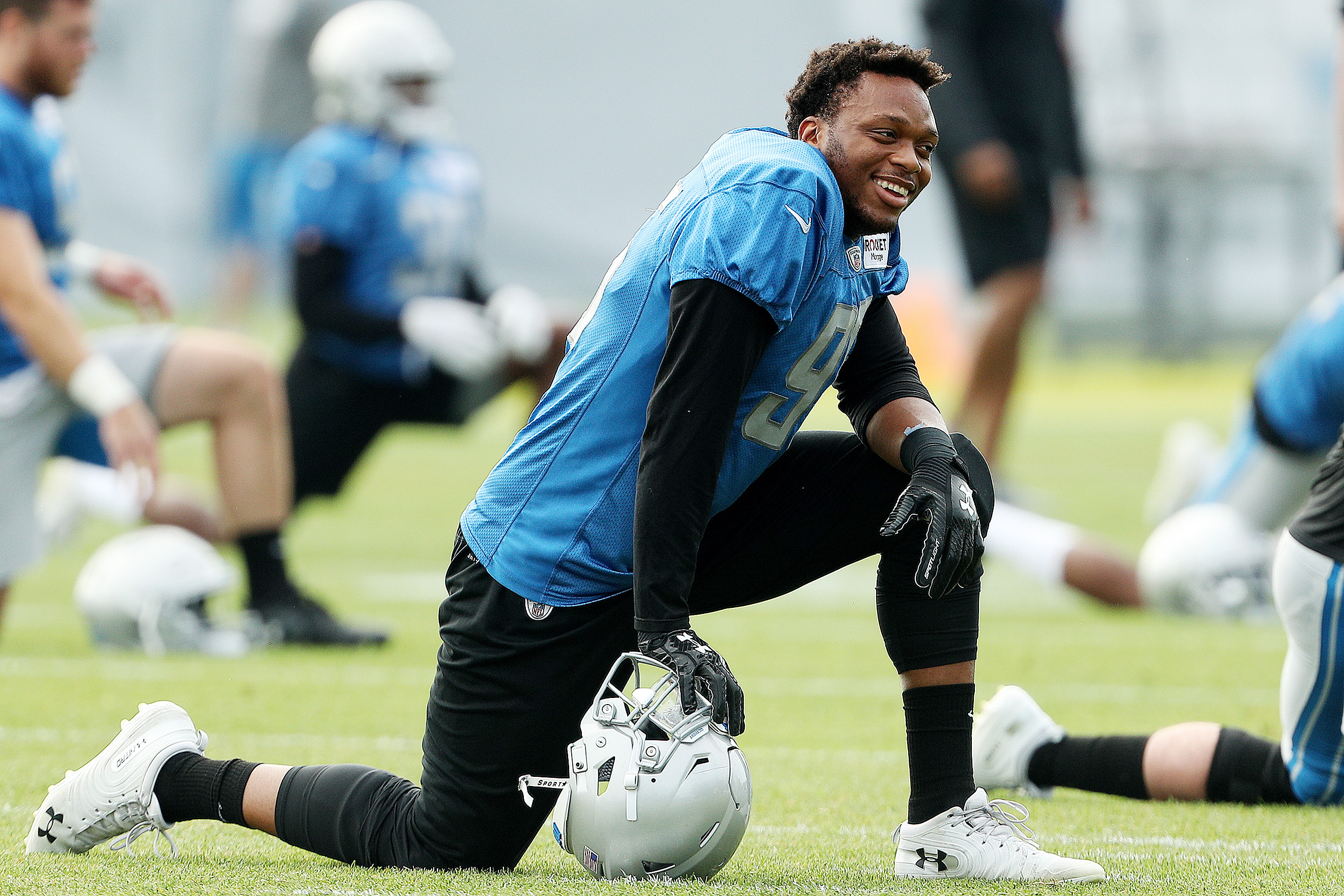 Detroit Lions defensive end Romeo Okwara and linebacker James