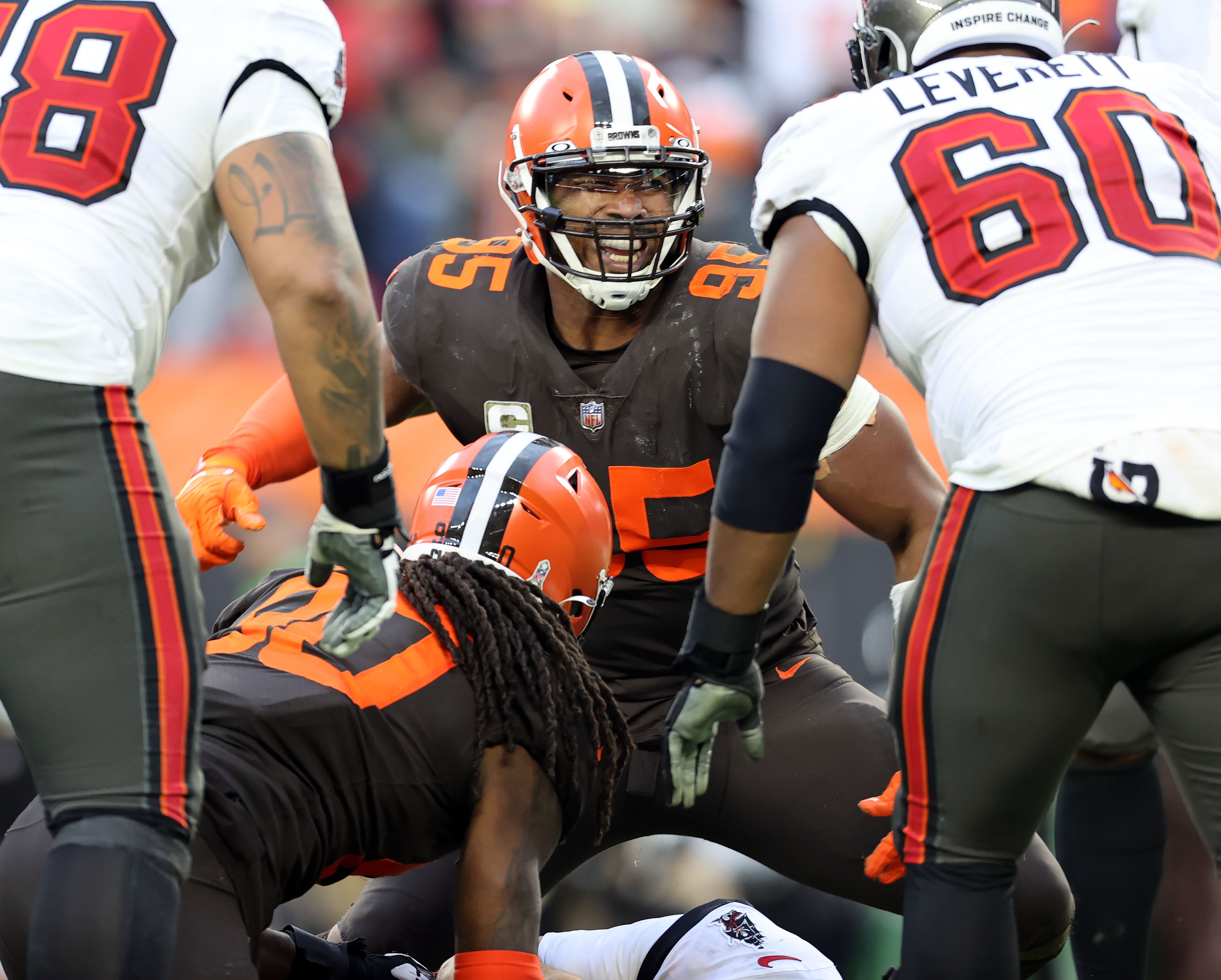 Cleveland Browns defensive end Myles Garrett vs. the Tampa Bay Buccaneers,  November 27, 2022 