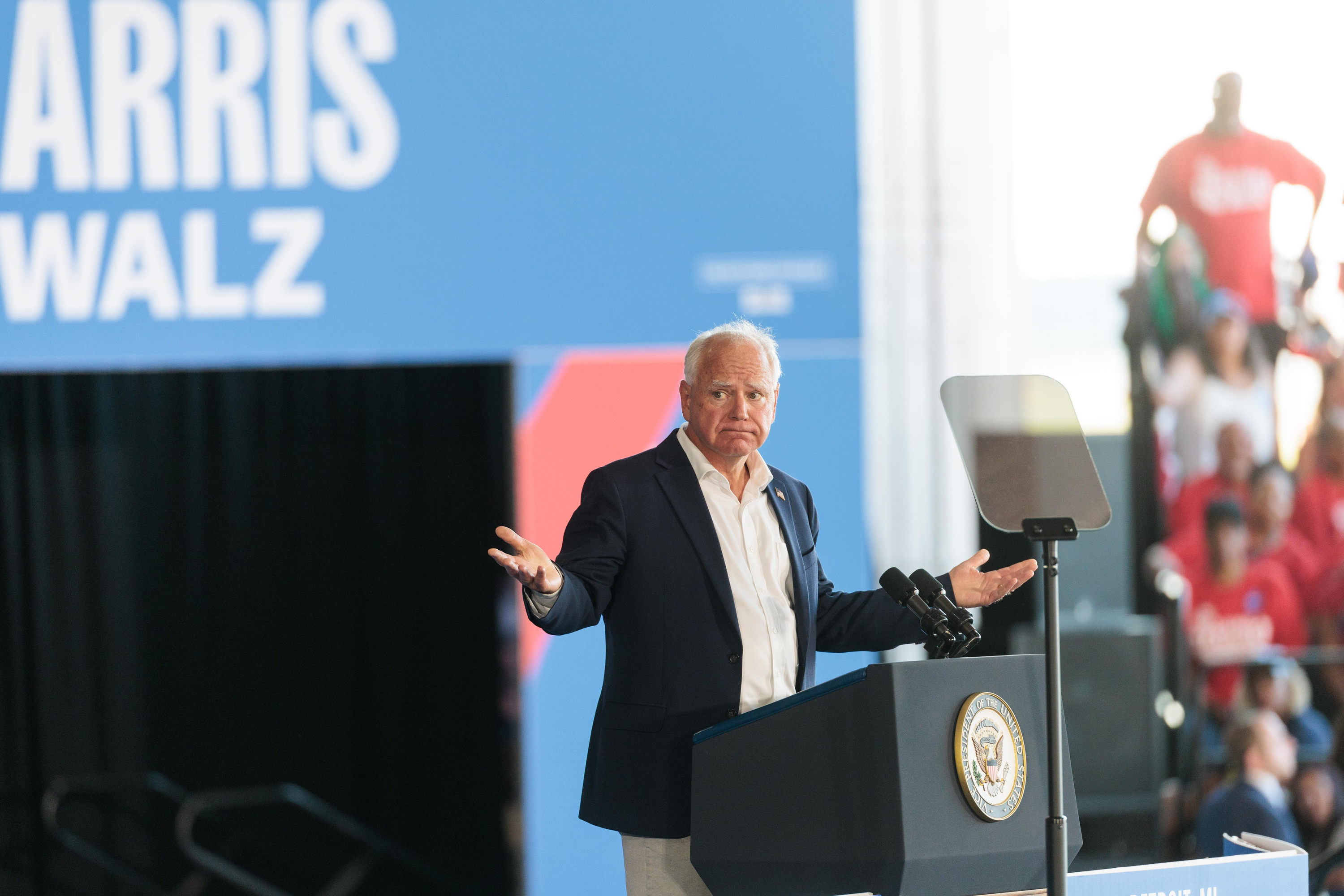 Kamala Harris and Tim Walz host rally outside Detroit - mlive.com