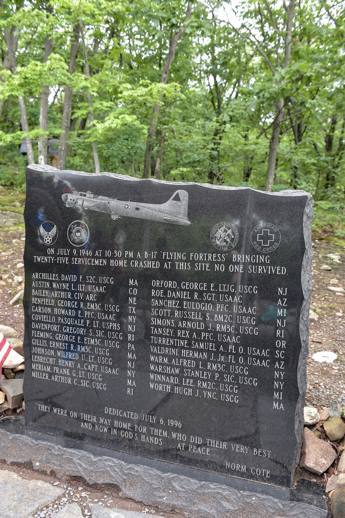 Mt. Tom B17 75th anniversary remembrance ceremony