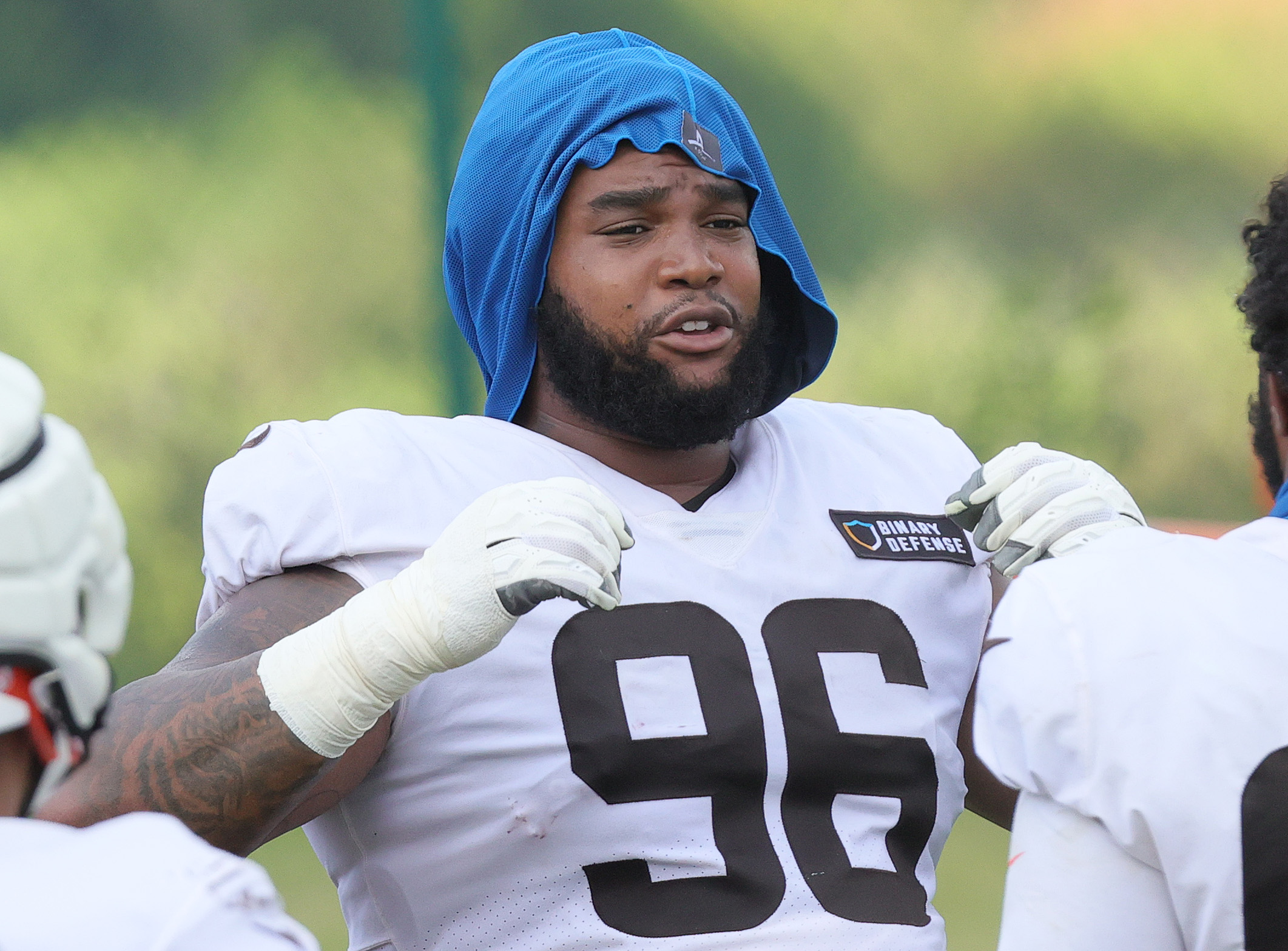 Cleveland Browns wide receiver David Bell takes part in drills at the NFL  football team's practice facility Tuesday, June 6, 2023, in Berea, Ohio.  (AP Photo/Ron Schwane Stock Photo - Alamy