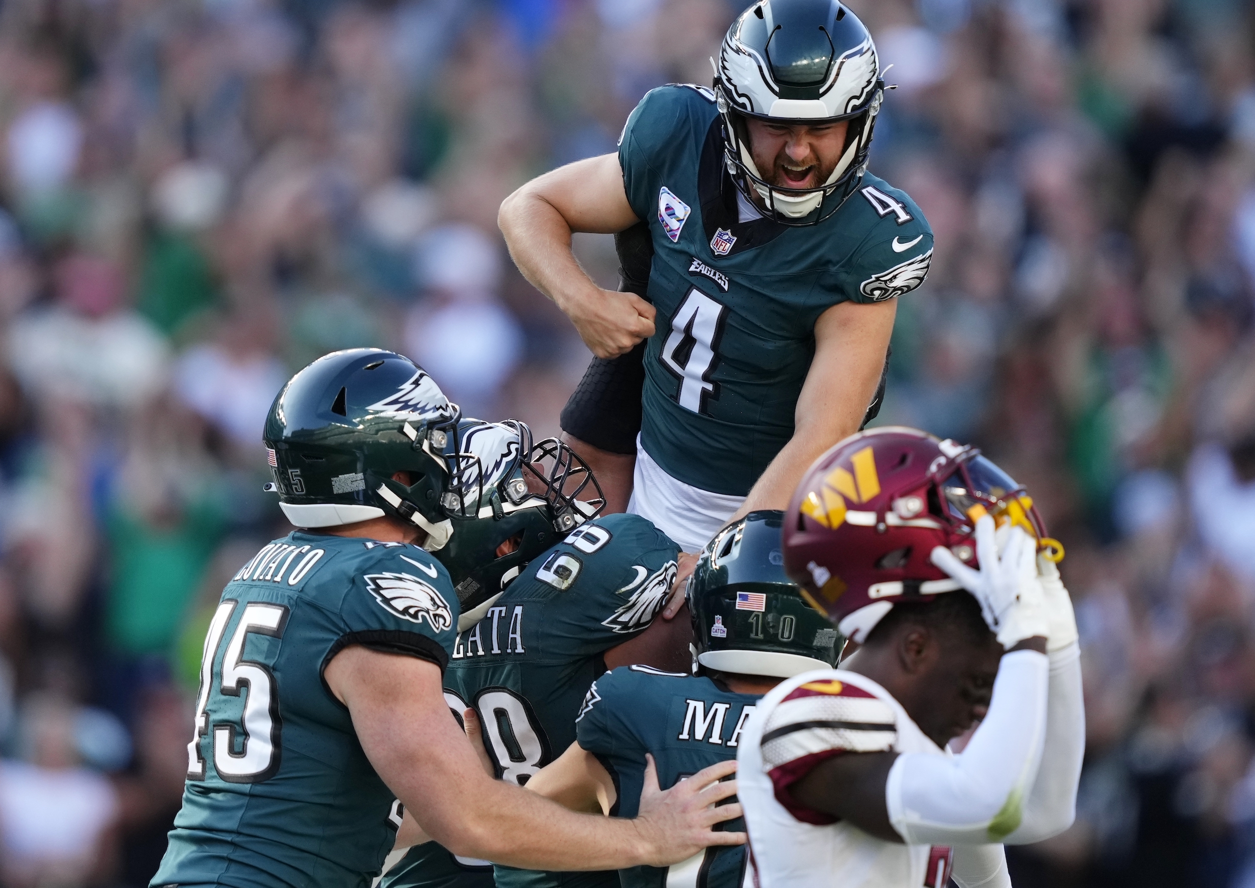 Did tiring Eagles luck out? Commanders explain why they didn't go for  game-winning 2-point conversion 