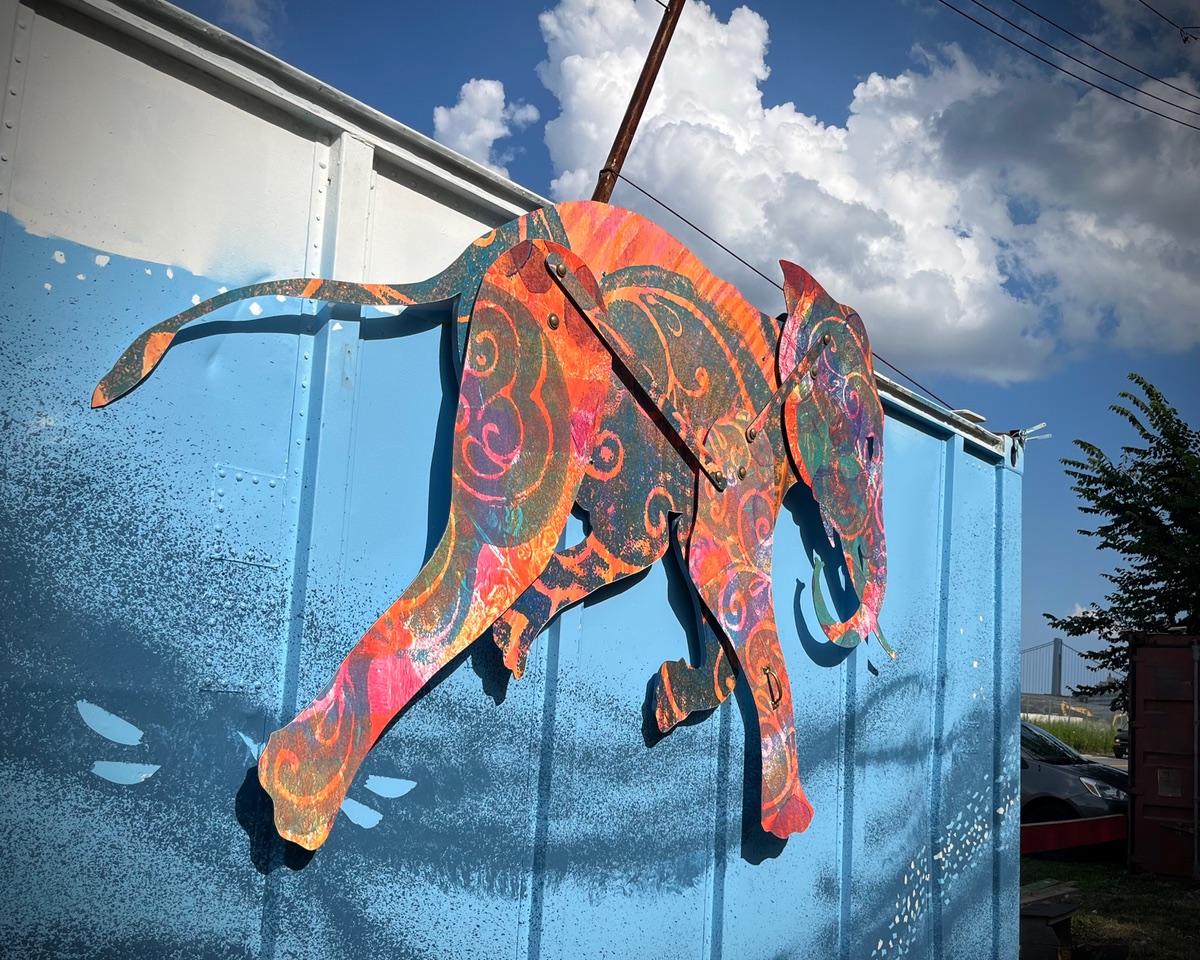 New interactive elephant sculpture on Staten Island tells a