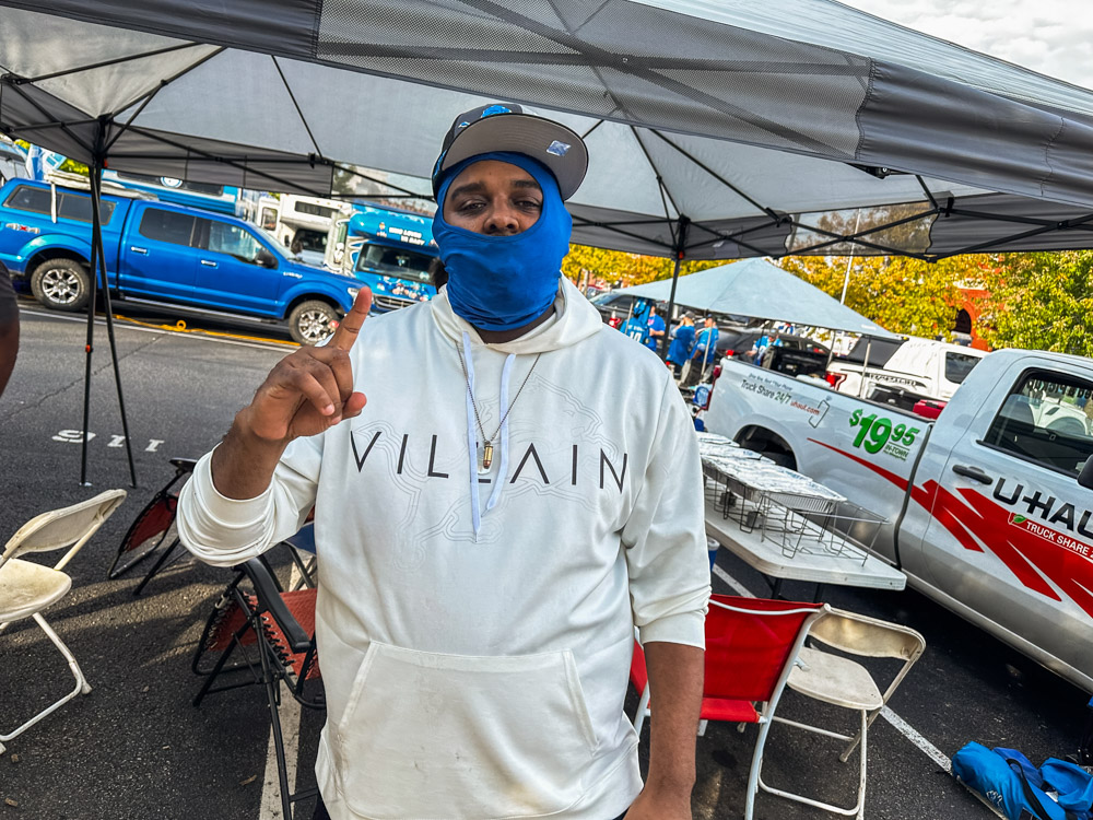 Tailgate scene before the Detroit Lions 2023 home opener 