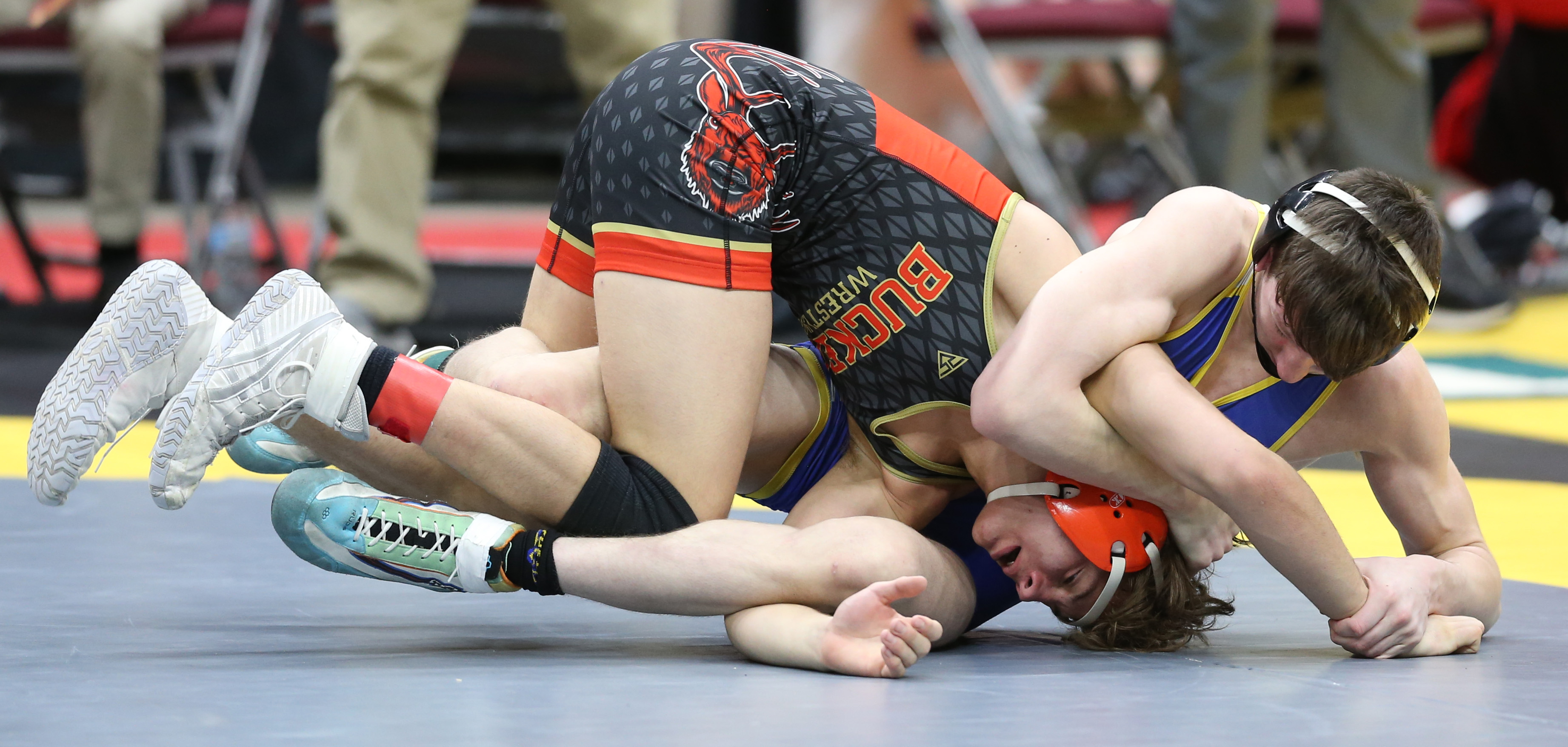D2 state high school wrestling tournament round one, March 10, 2023