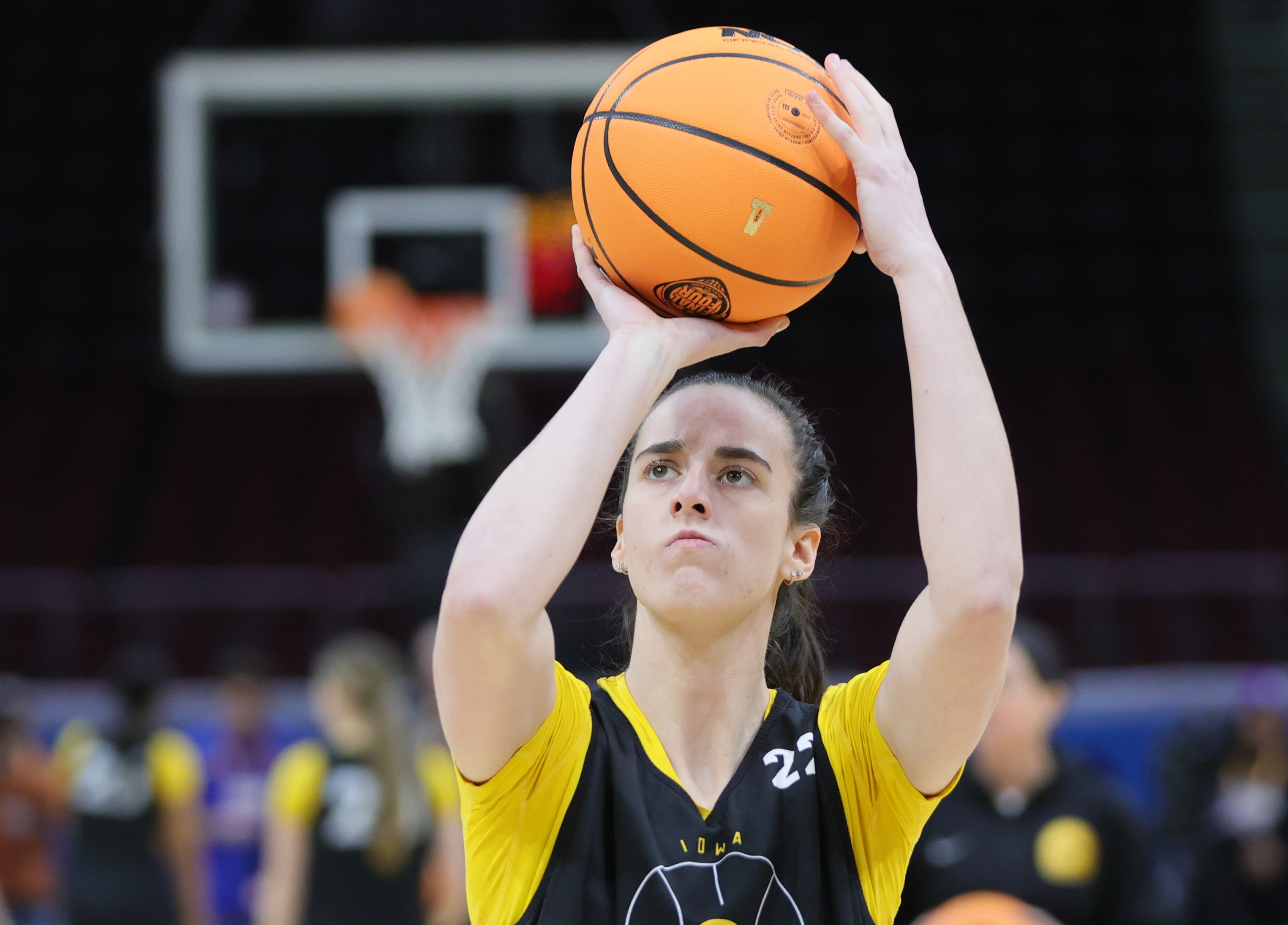 Iowa Hawkeyes Final Four Practice At Rocket Mortgage Fieldhouse, April 