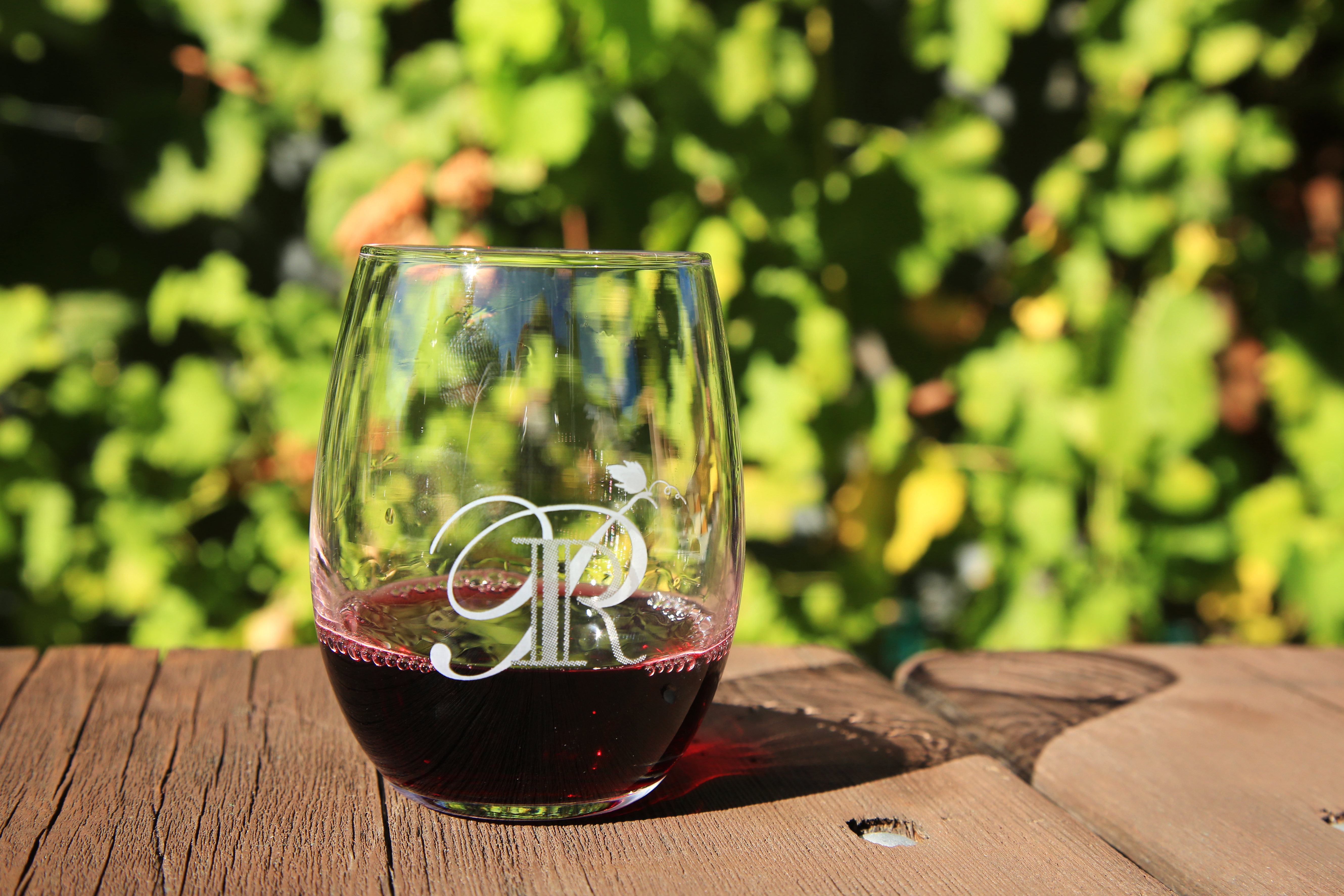 Stemless Wine Glass from Round Lake Vineyards & Winery LLC