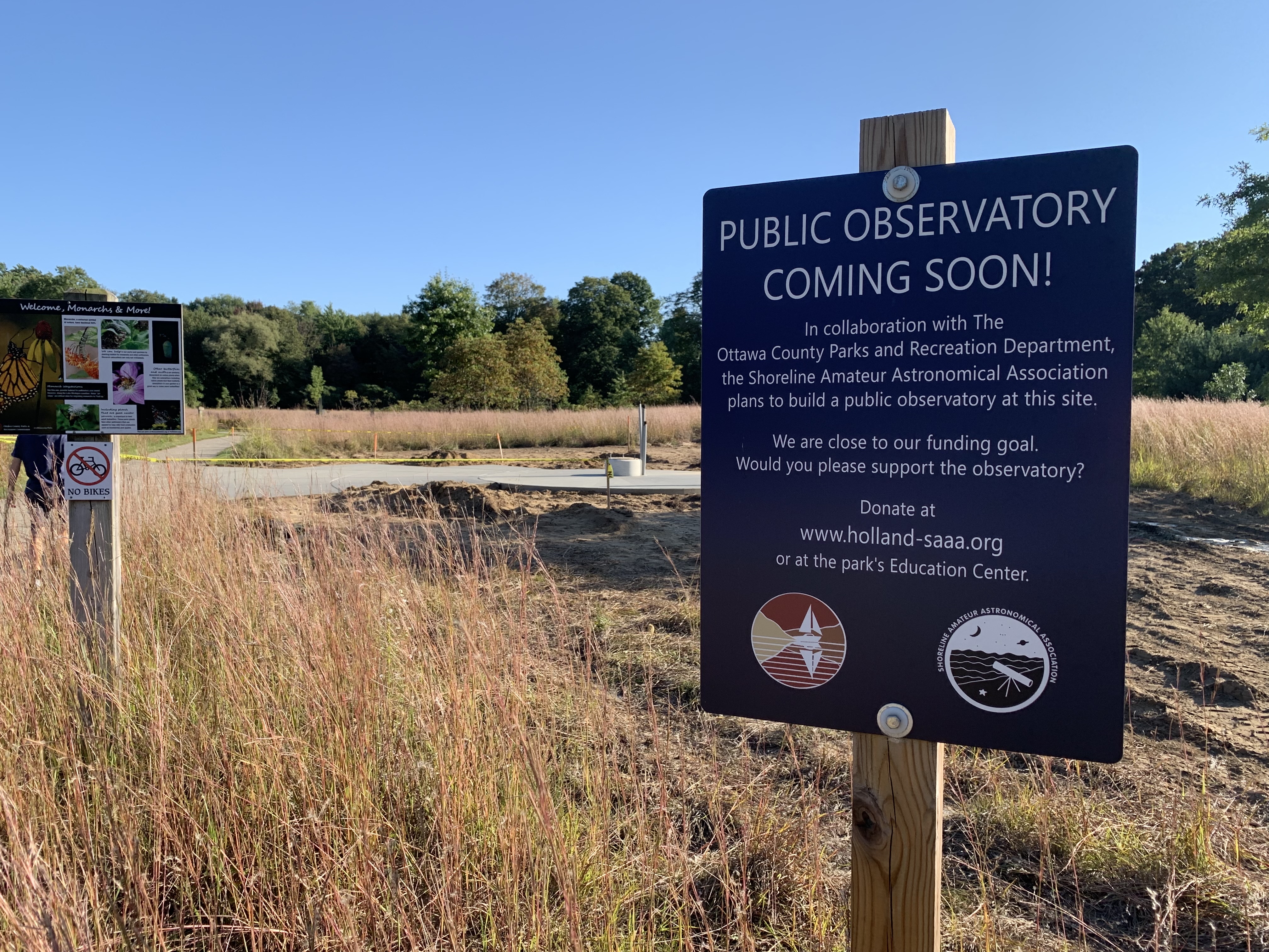 Troubled Editor barriere Construction underway on first public stargazing observatory in West  Michigan - mlive.com