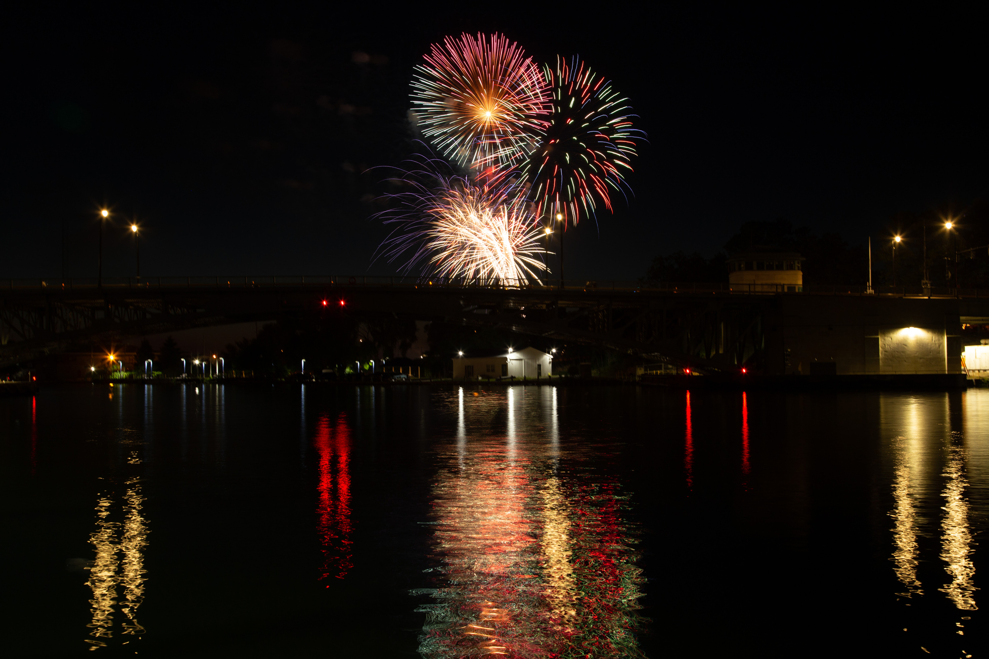 Lorain Port Authority Fireworks show on the Black River