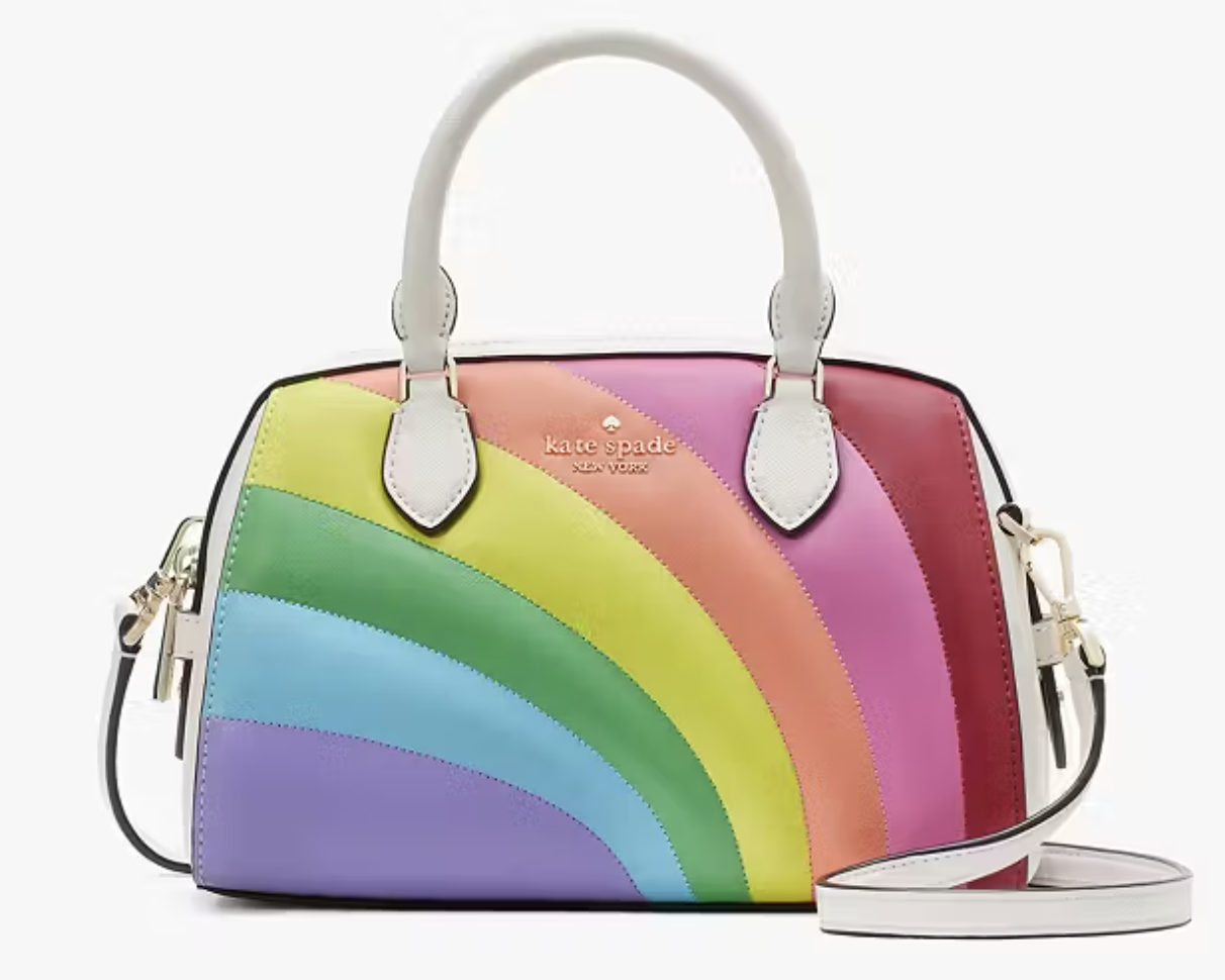 KATE SPADE outlet Leila Rainbow Belt Bag Limited edition pride white PRIDE K7311 NEW