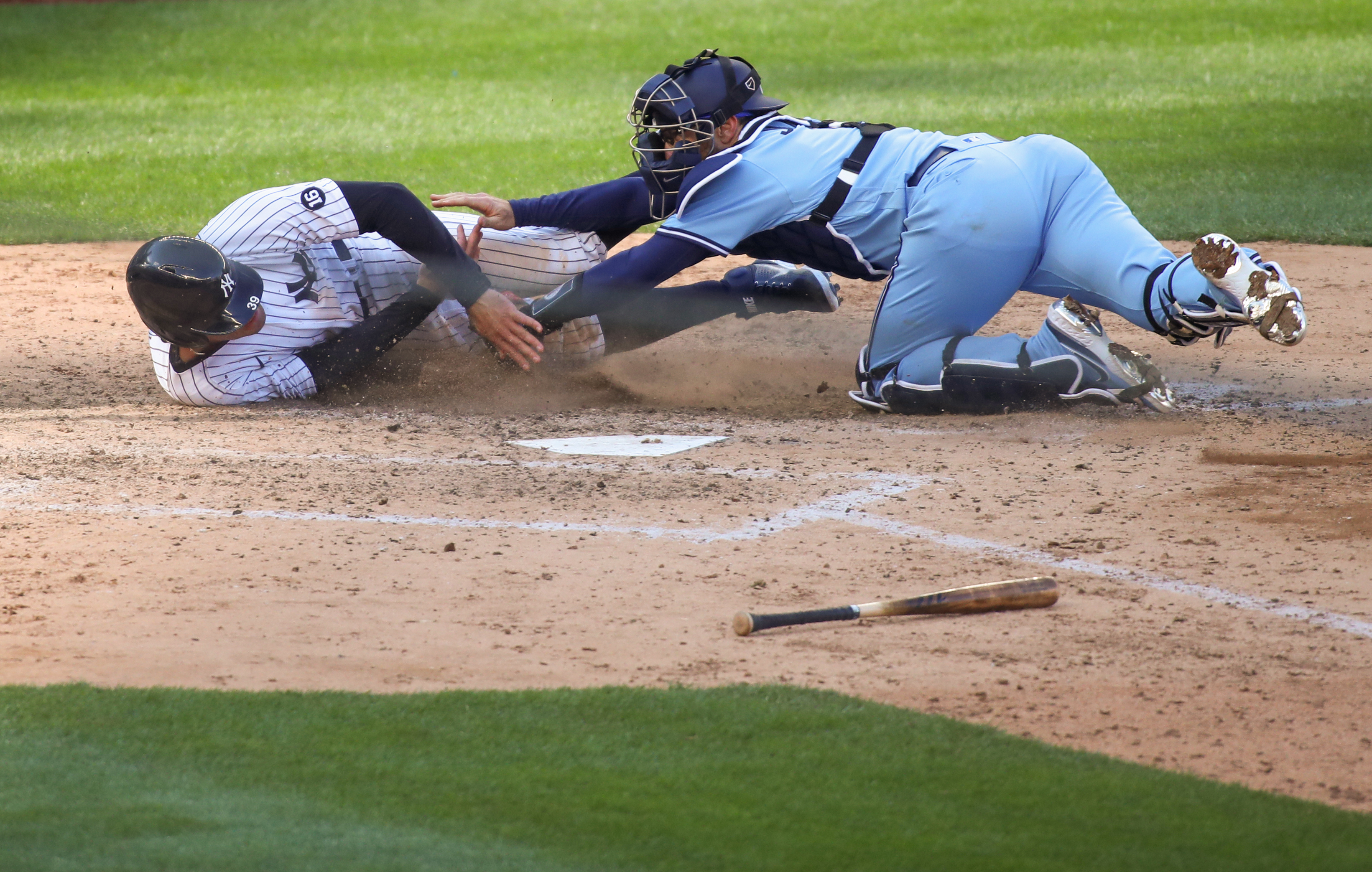 TORONTO, ON - APRIL 12: Toronto Blue Jays Catcher Danny Jansen (9