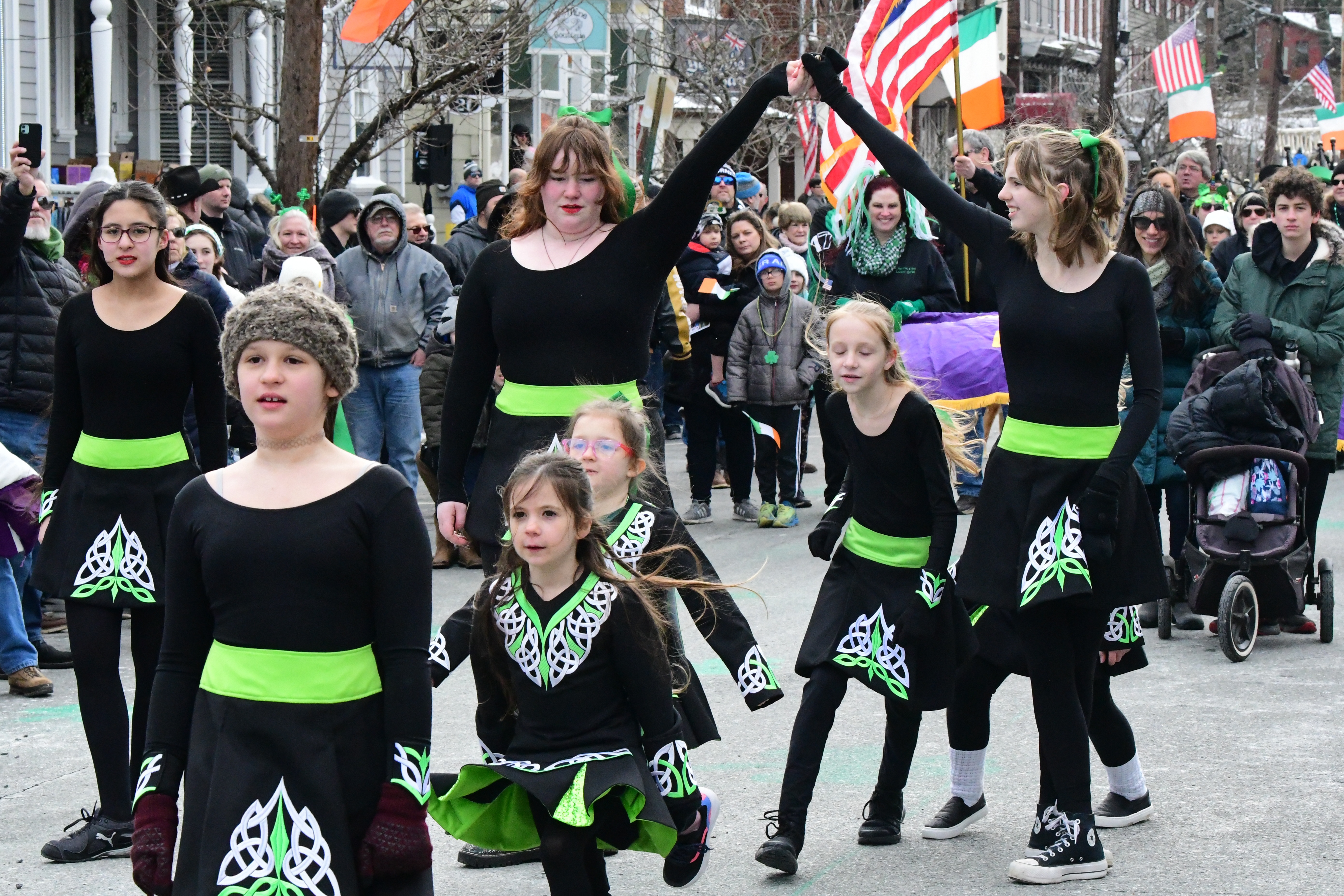 The 2022 St Patrick's Day Parade hosted by the Friendly Sons of St Patrick Hunterdon County took place in Clinton on March 13. Here, the LaPointe Academy of Irish Dance.