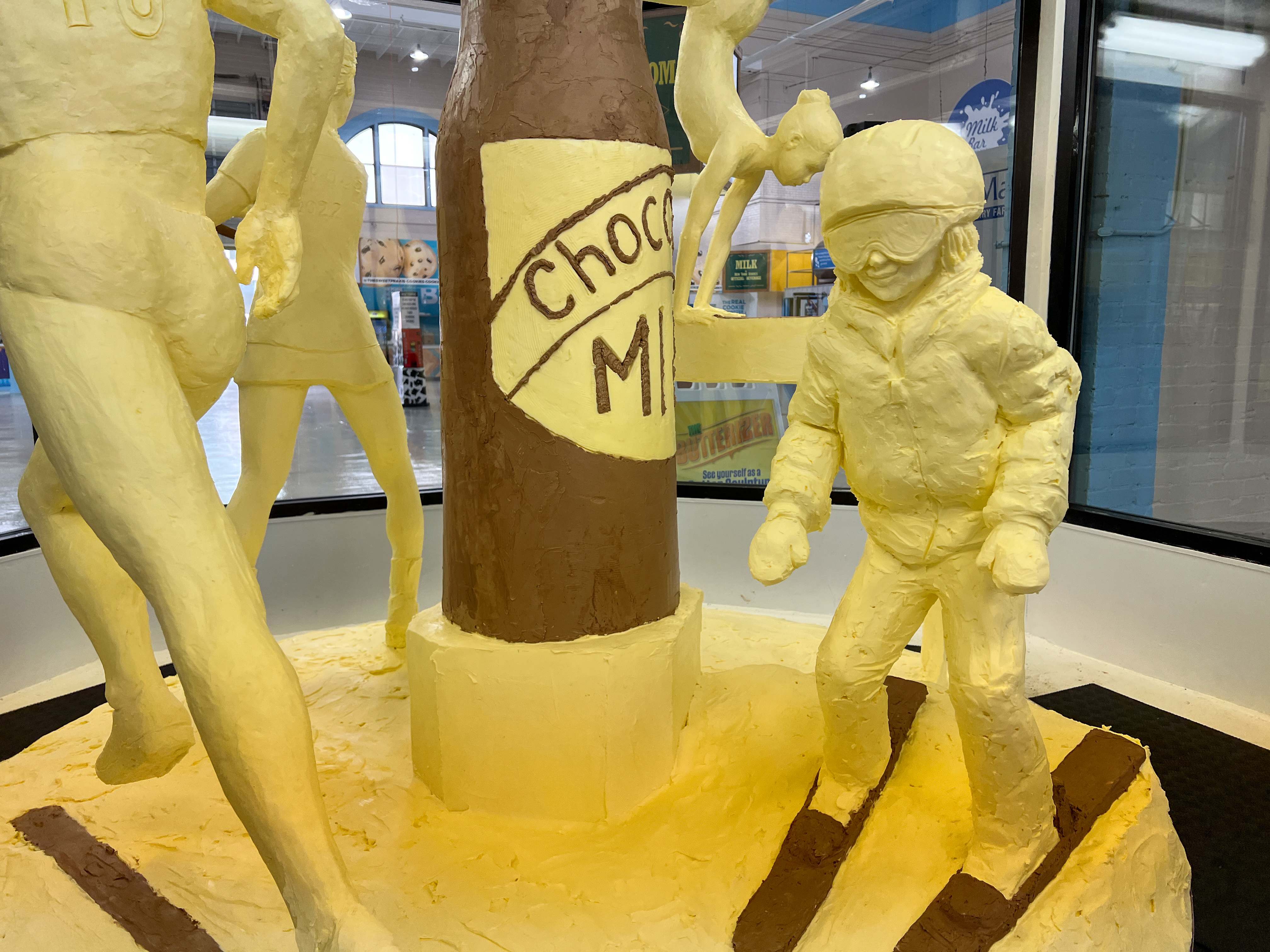 The 2022 butter sculpture at the New York State Fair. "Refuel Her Greatness--Celebrating the 50th Anniversary of Title IX" (Charlie Miller | cmiller@syracuse.com)