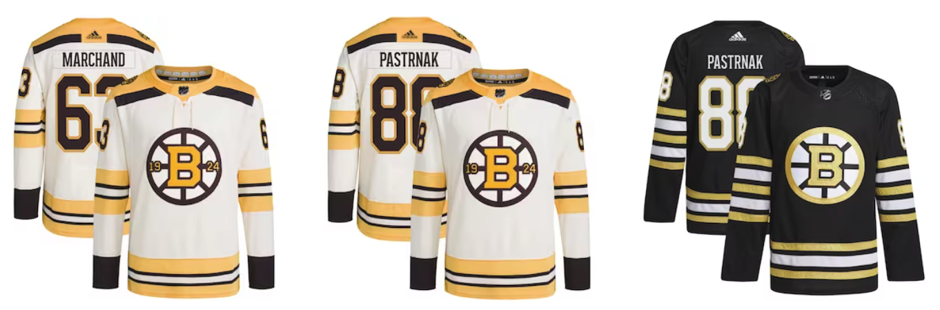 Boston Bruins Fanatics Branded 100th Anniversary Away
