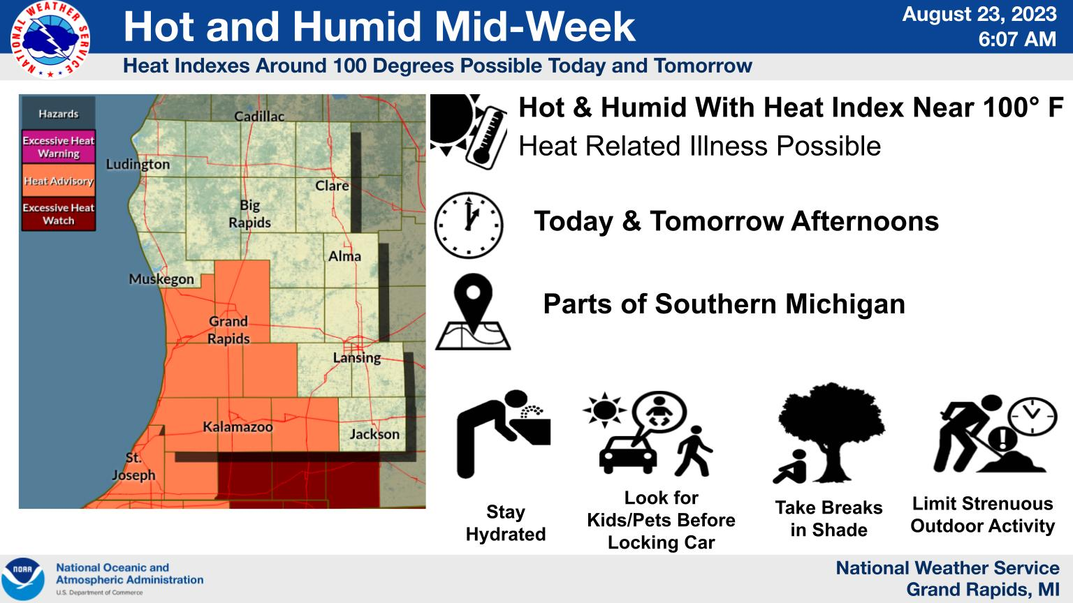 Heat Index over 100 degrees could make Michigan high school