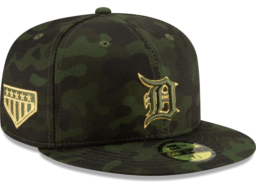 Detroit Tigers Armed Forces Day hats 