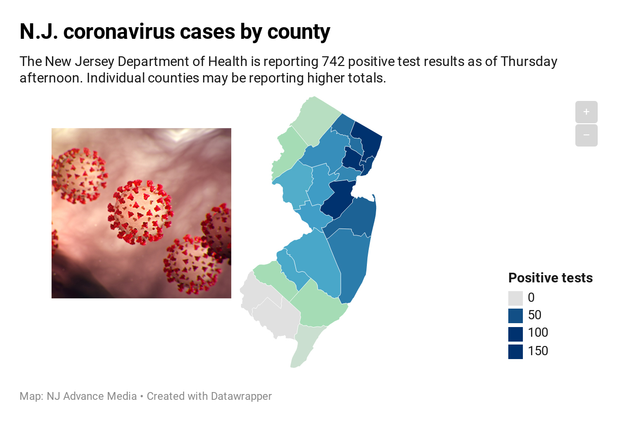 Where Is Coronavirus In N J Right Now Latest Map County By