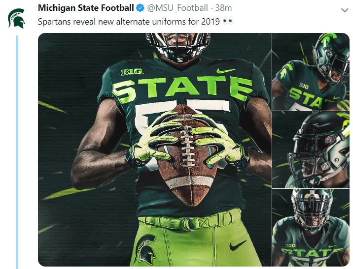 Michigan State reveals alternate uniforms for 2019 season - mlive.com