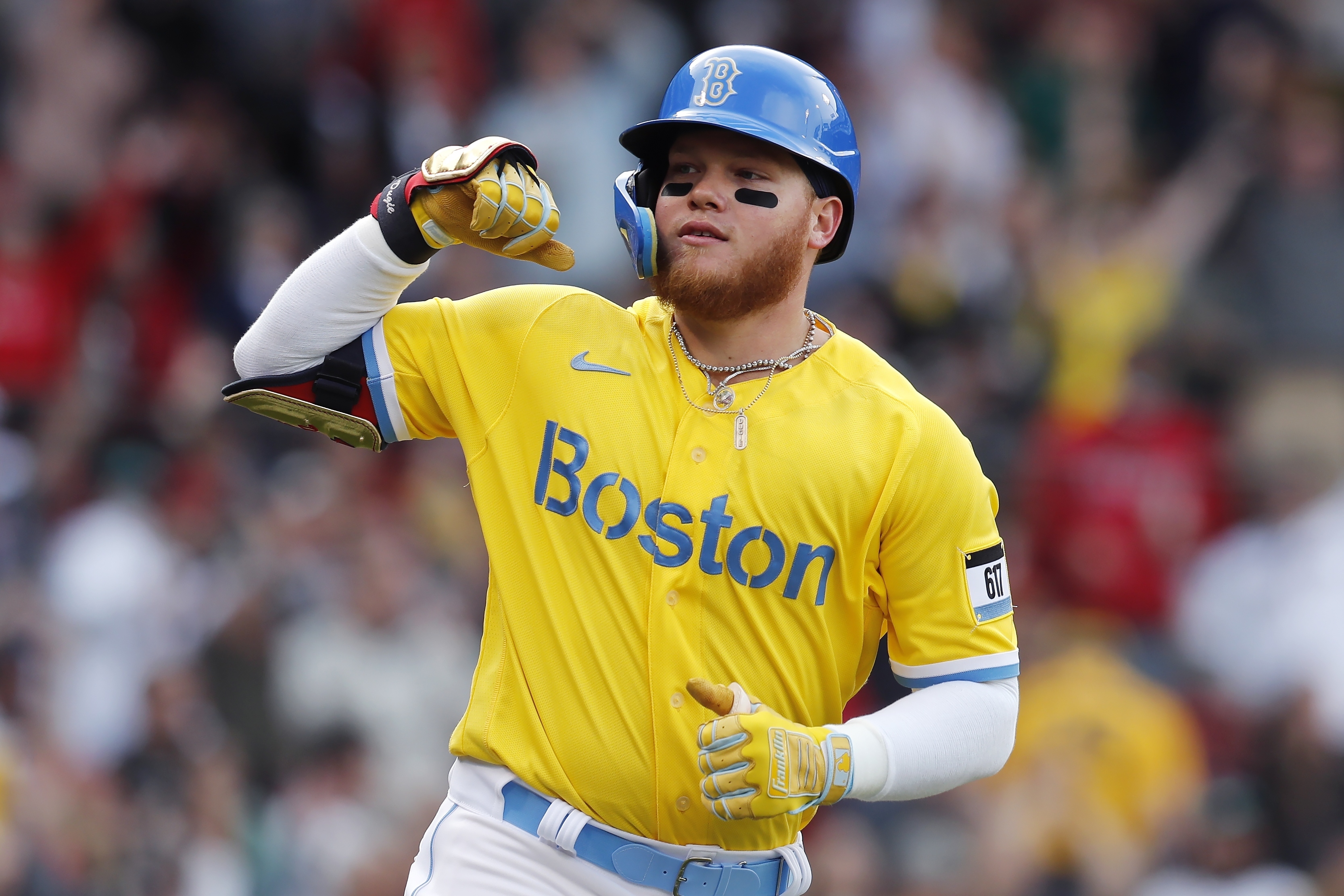 Boston Strong on X: Alex Verdugo is rocking these in Oakland