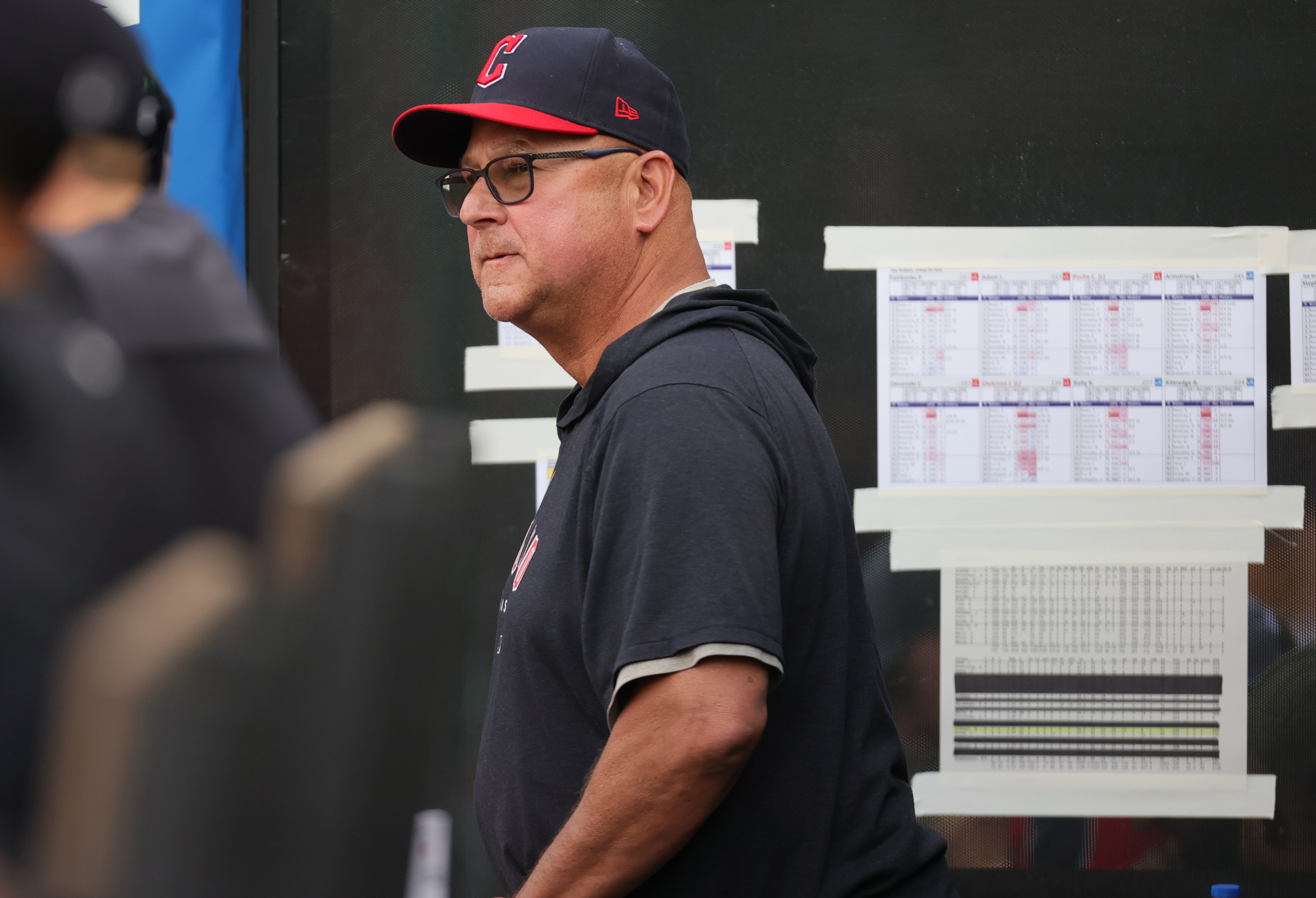 Cleveland Guardians manager Terry Francona in the dugout