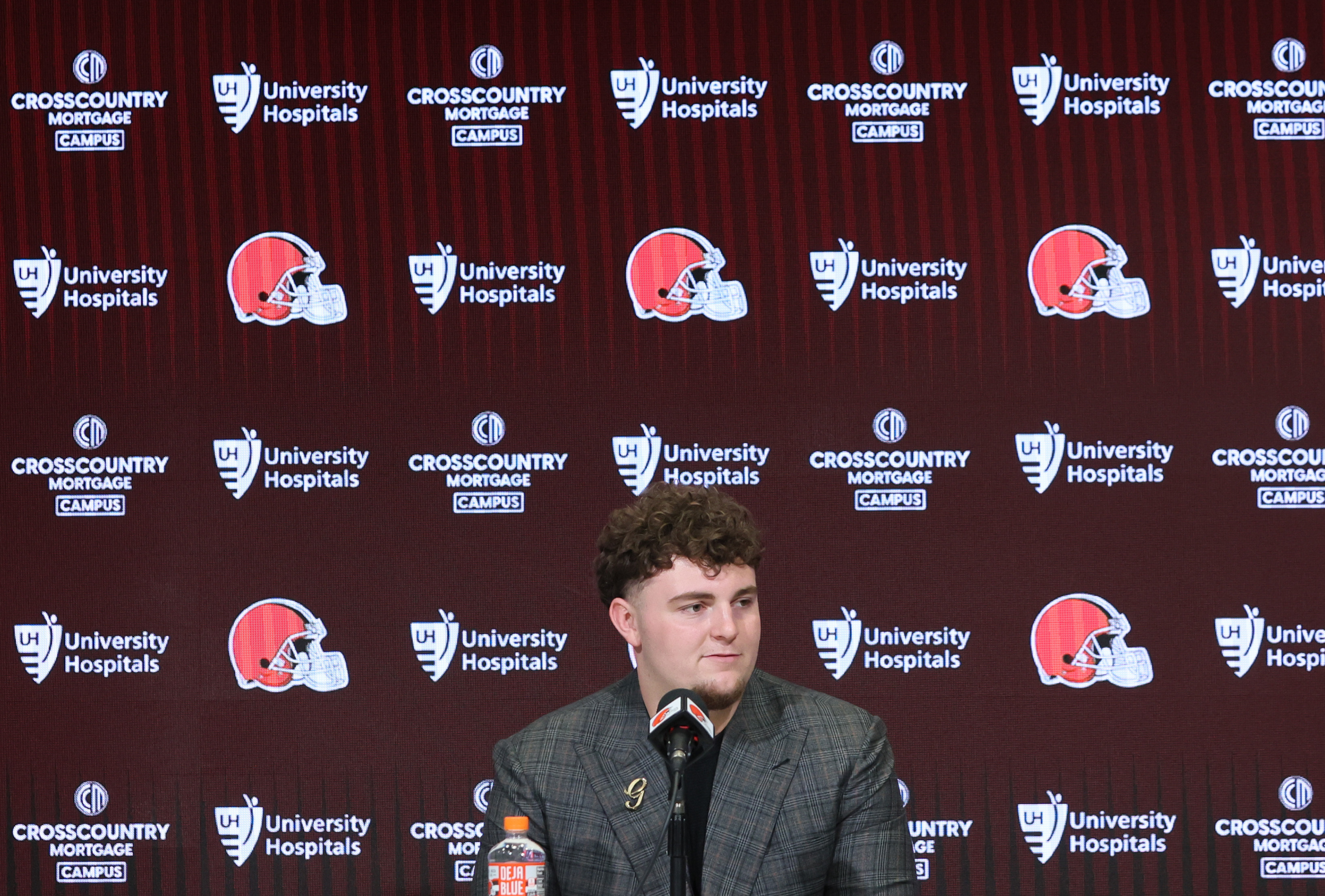 Cleveland Browns number one draft pick DT Mason Graham in Berea, April ...
