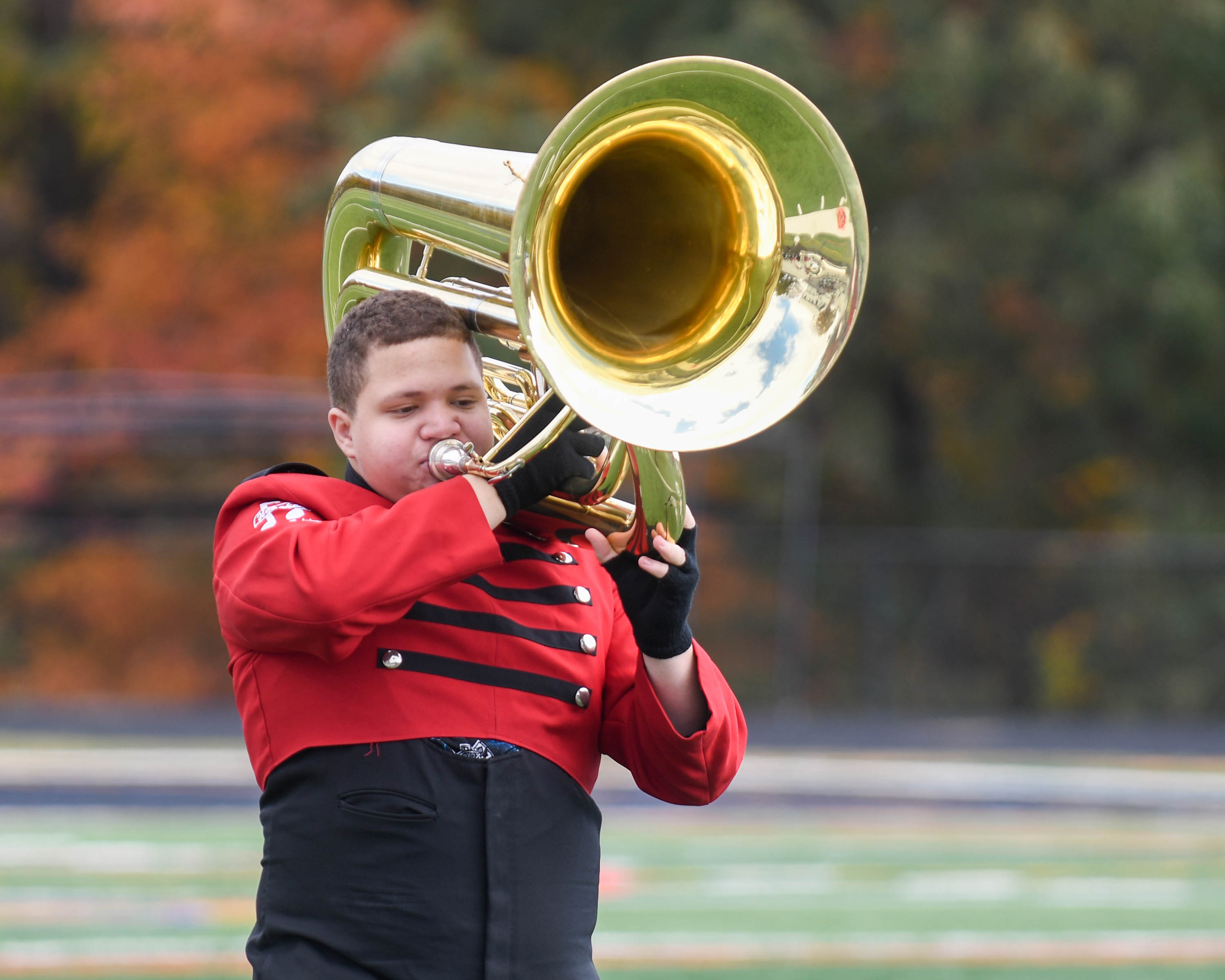 Marching Band Hoboken High School Performs "Thor's Hammer" on 10/29
