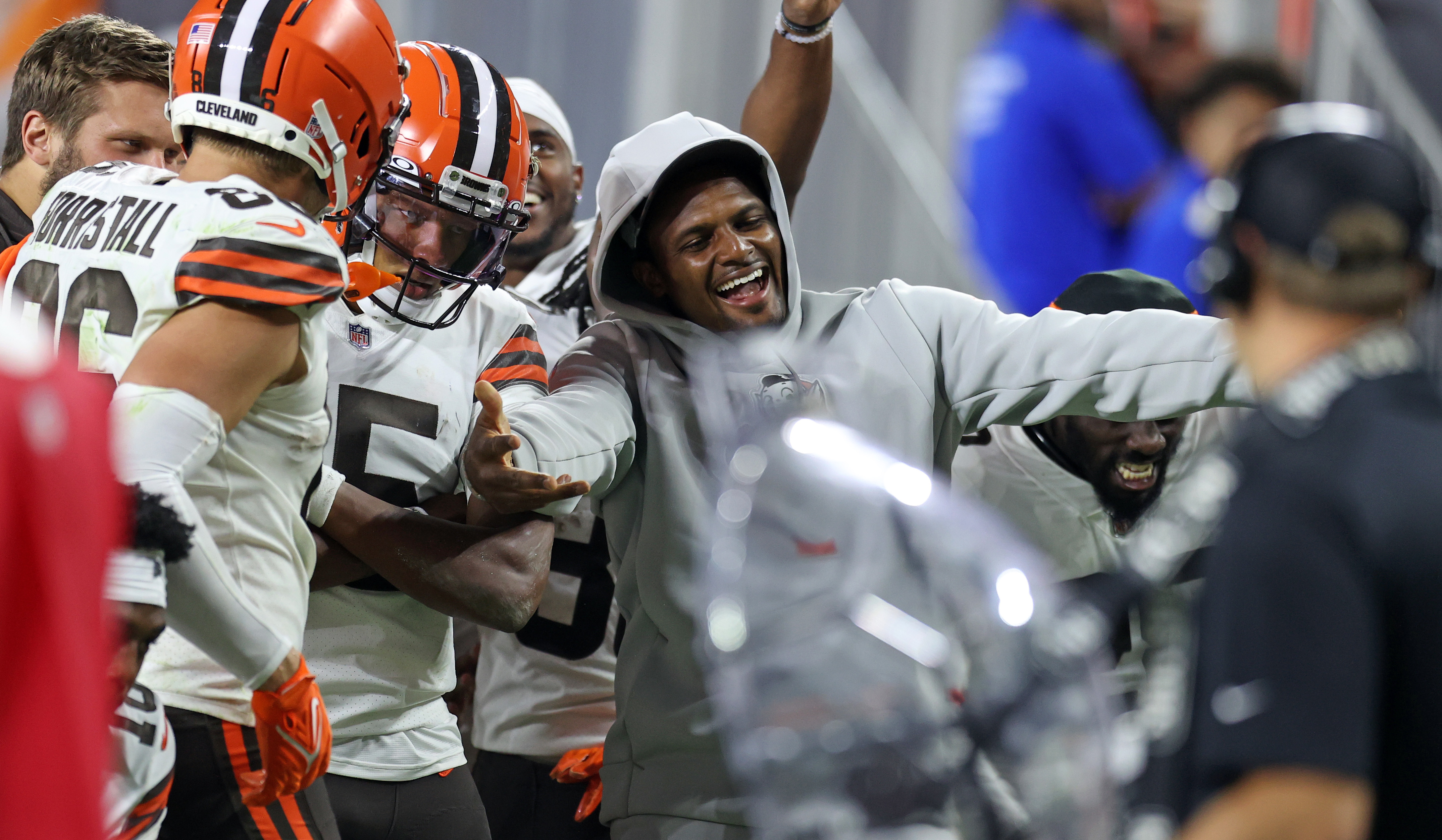 Chicago Bears linebacker Matt Adams (44) runs after the ball during an NFL  preseason football game against the Cleveland Browns, Saturday Aug. 27,  2022, in Cleveland. (AP Photo/Kirk Irwin Stock Photo - Alamy