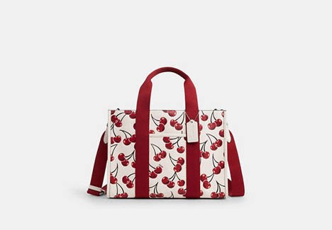 【★大人気★Coach 2025年★新作★Tote Bag with Cherry Print】 COACH Cargo Canvas Cherry Print Tote Bag | Dillard's