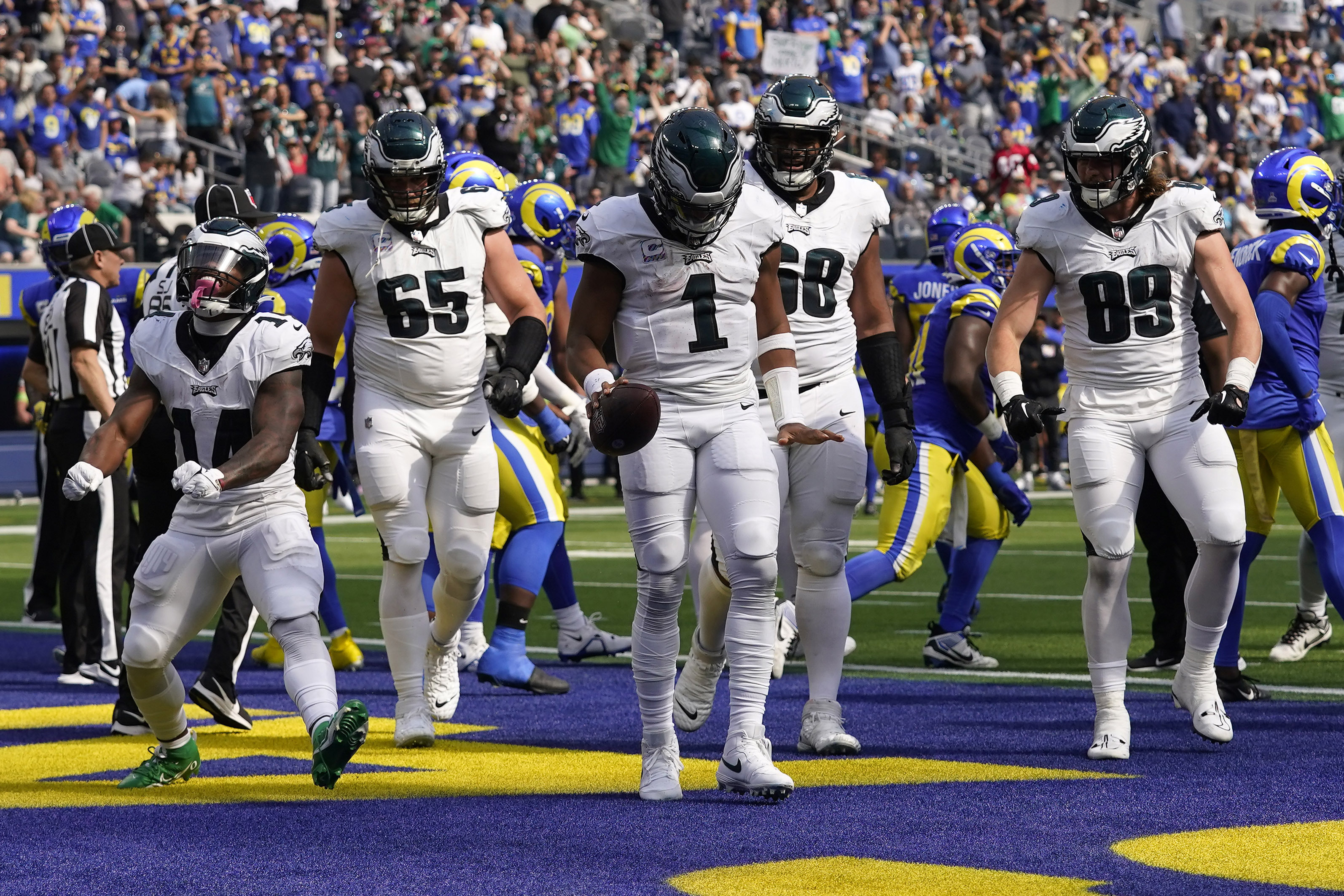 The NFL logo for Instant Replay is visible before an NFL football game  between the Philadelphia Eagles and the Minnesota Vikings on Thursday,  Sept. 14, 2023, in Philadelphia. (AP Photo/Matt Slocum Stock