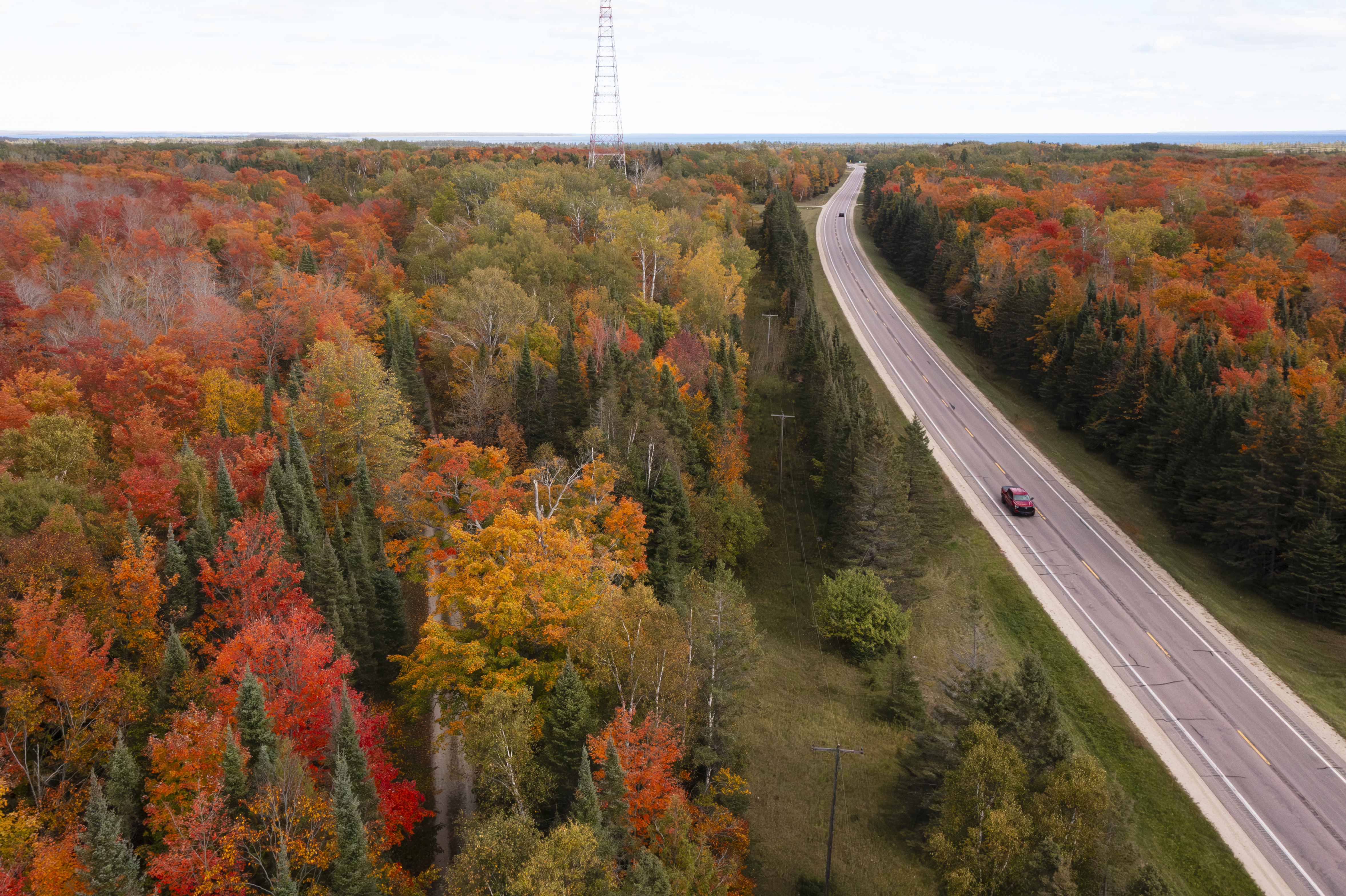 fall foliage Michigan I-75