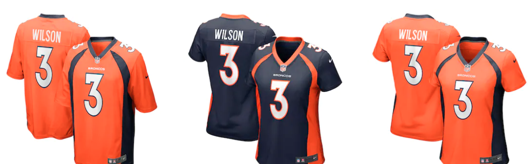 Orange Nike NFL Denver Broncos Wilson #3 Jersey