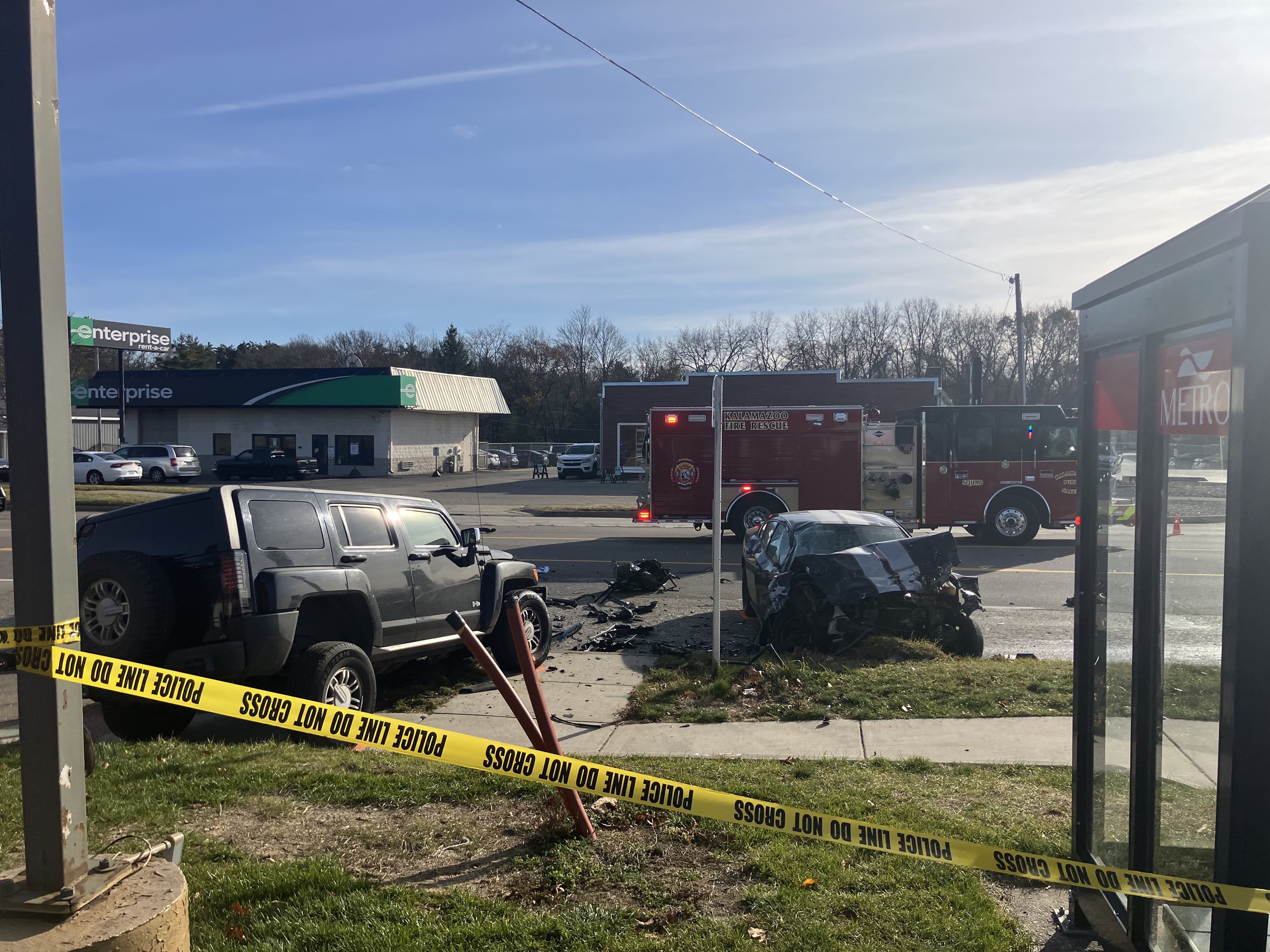 3-vehicle crash blocks traffic on Stadium Drive in Kalamazoo 