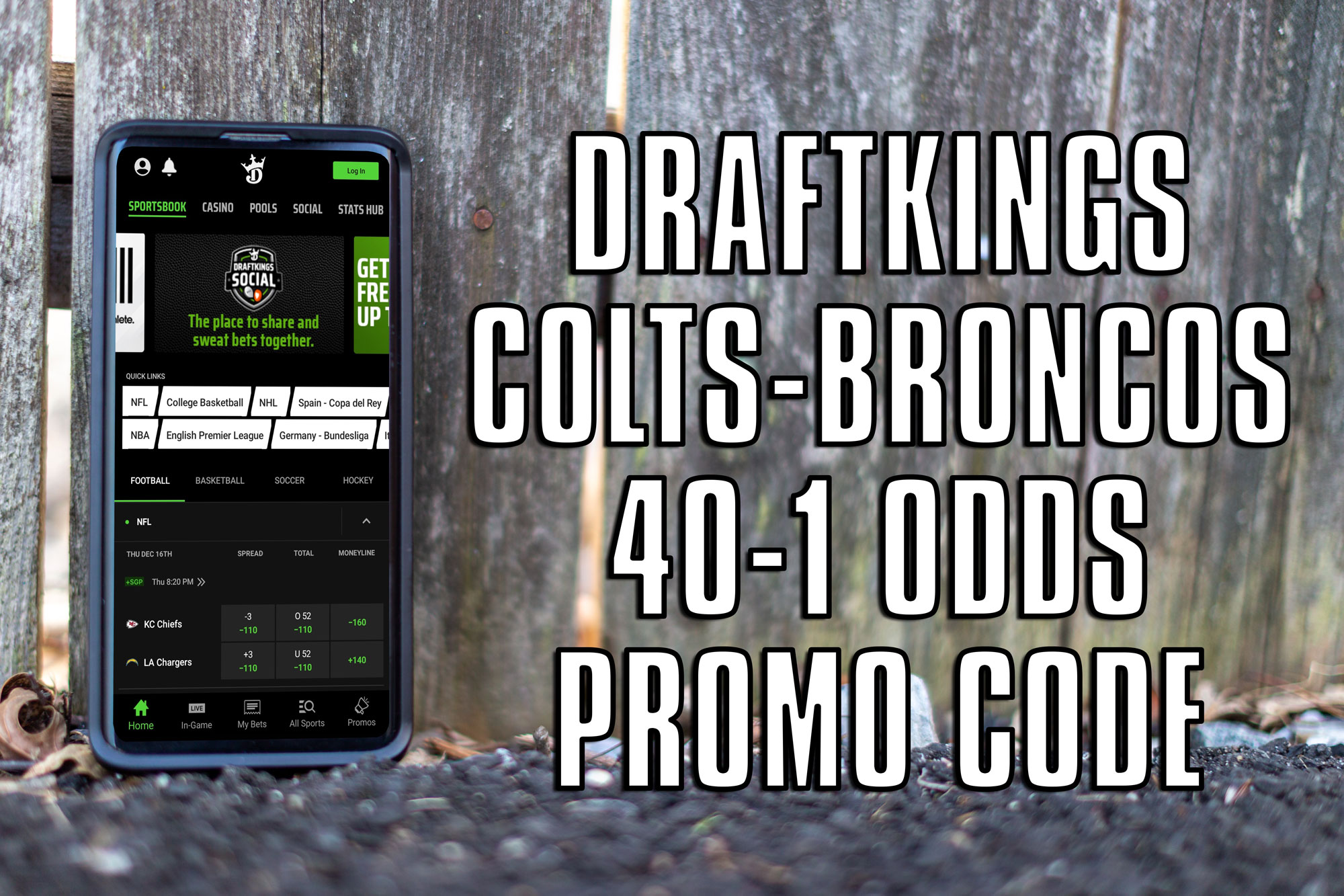 DraftKings Colorado promo code turns $5 into $200 for Colts-Broncos 