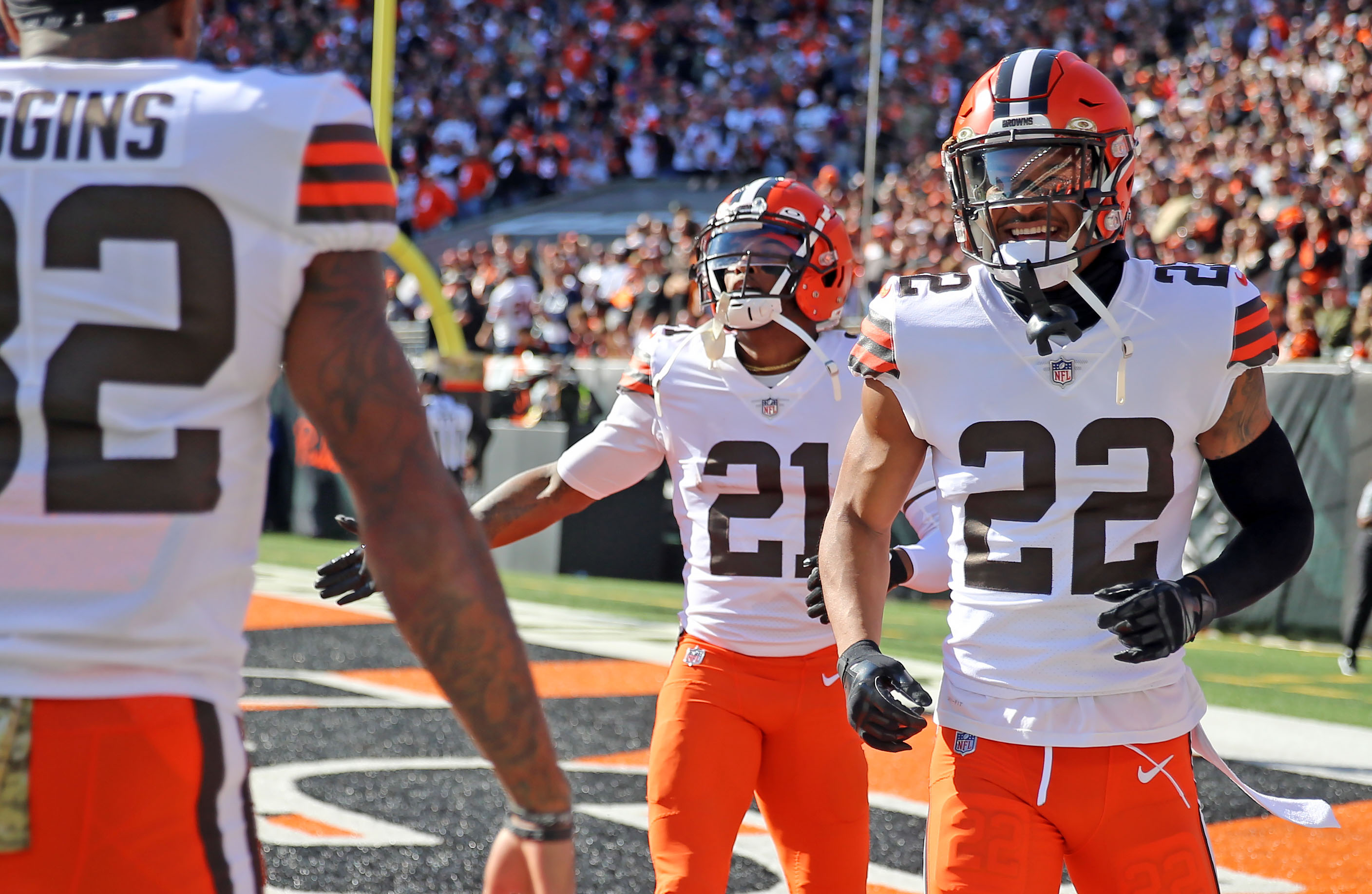 Cleveland Browns cornerback Denzel Ward vs. Cincinnati Bengals, November 7,  2021 