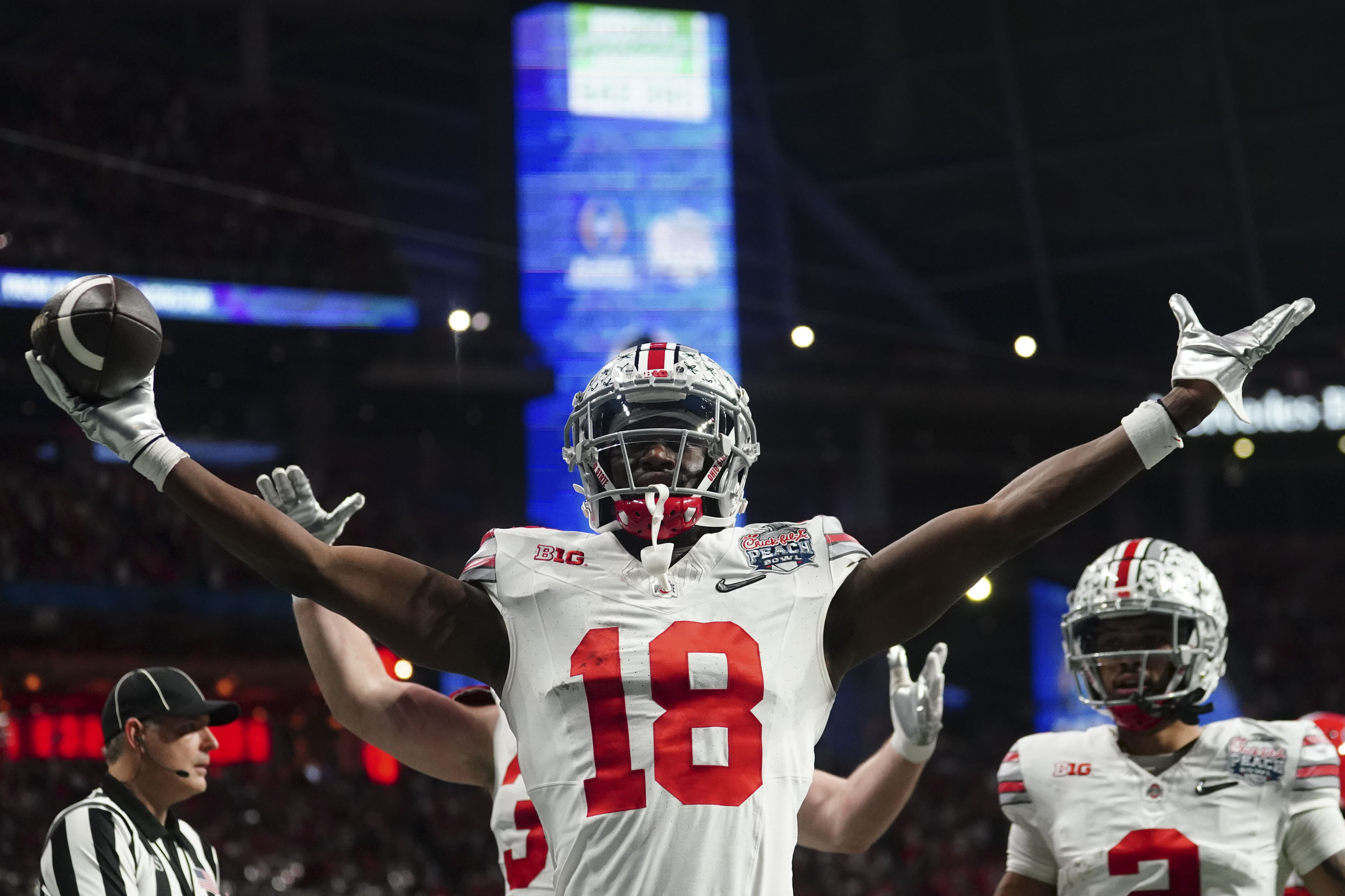 Marvin Harrison Jr. talks about Ohio State's offense in the Buckeyes' 35-7  win over Youngstown State 