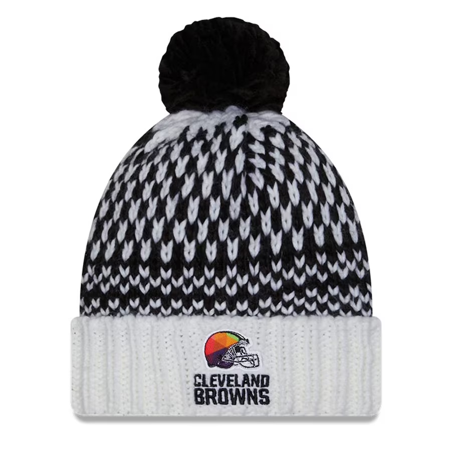 New Era Black Cleveland Browns Team Social Justice Cuffed Knit Hat