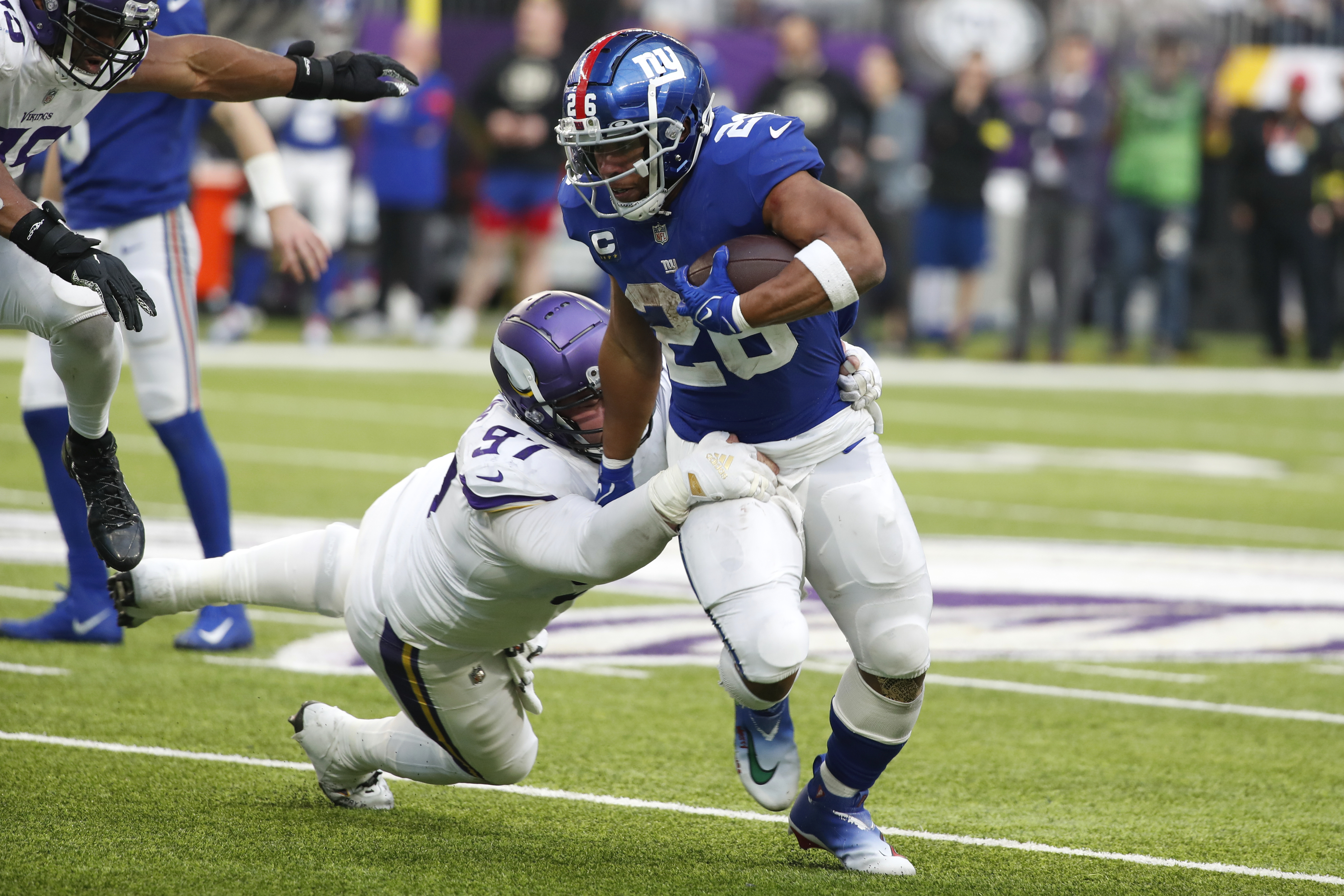 Saquon Barkley hints at holdout but knows Giants hold leverage