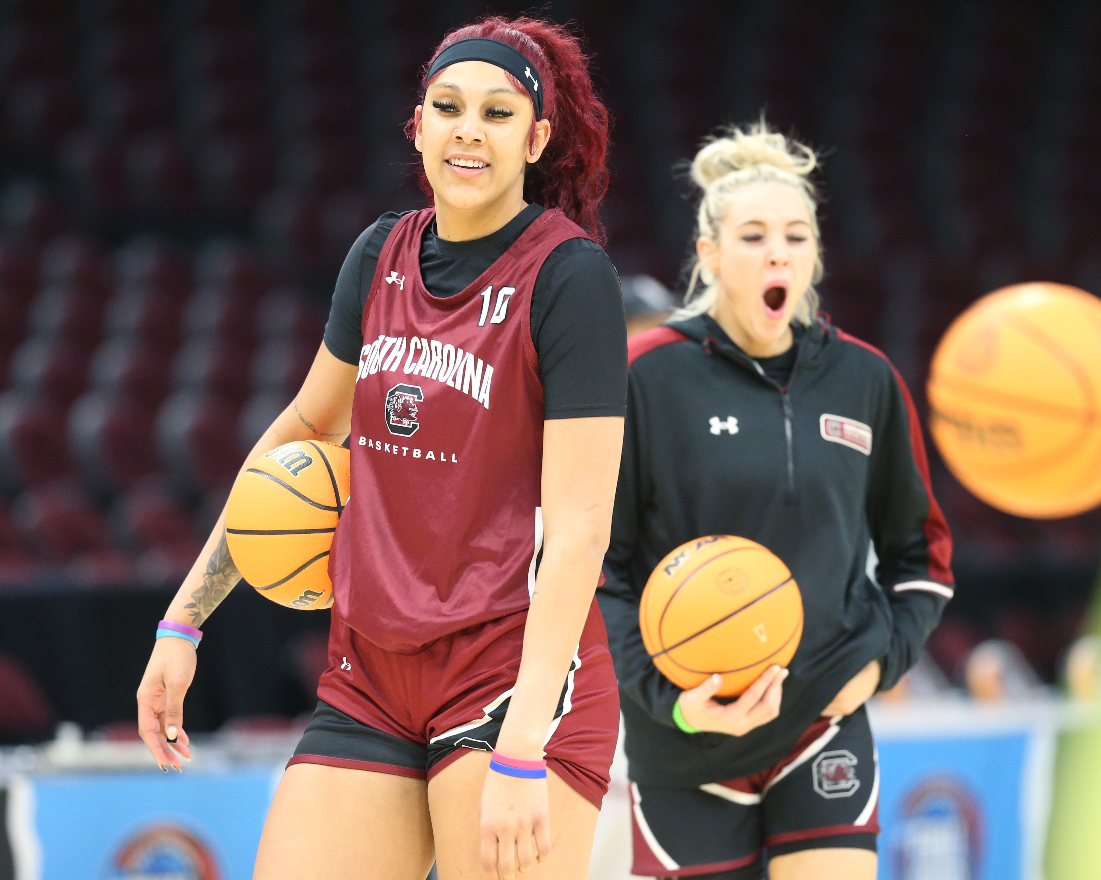 South Carolina Final Four practice at Rocket Mortgage FieldHouse, April