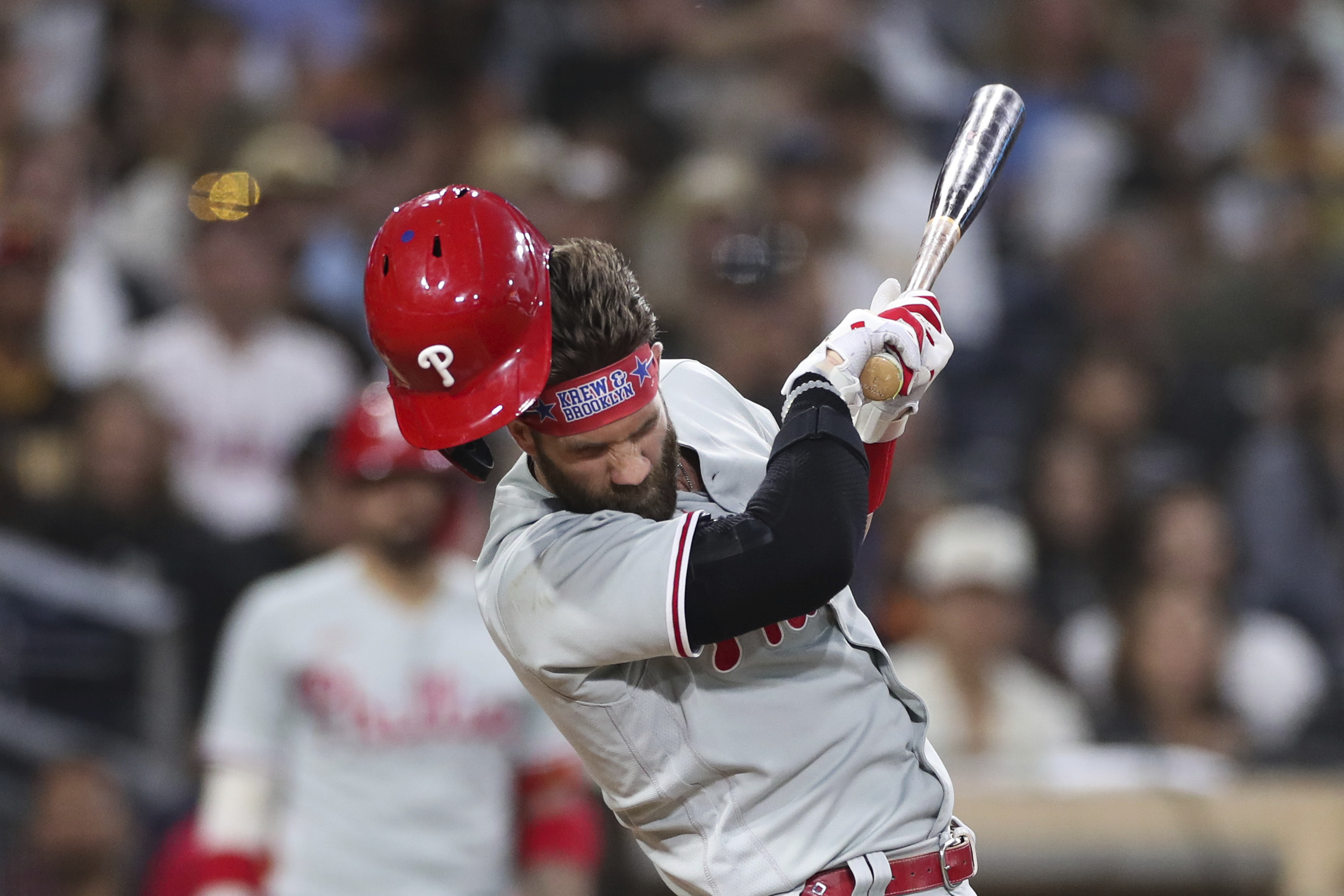 Bryce Harper Gets Hit in the Face, Then Didi Gregorius Gets Hit