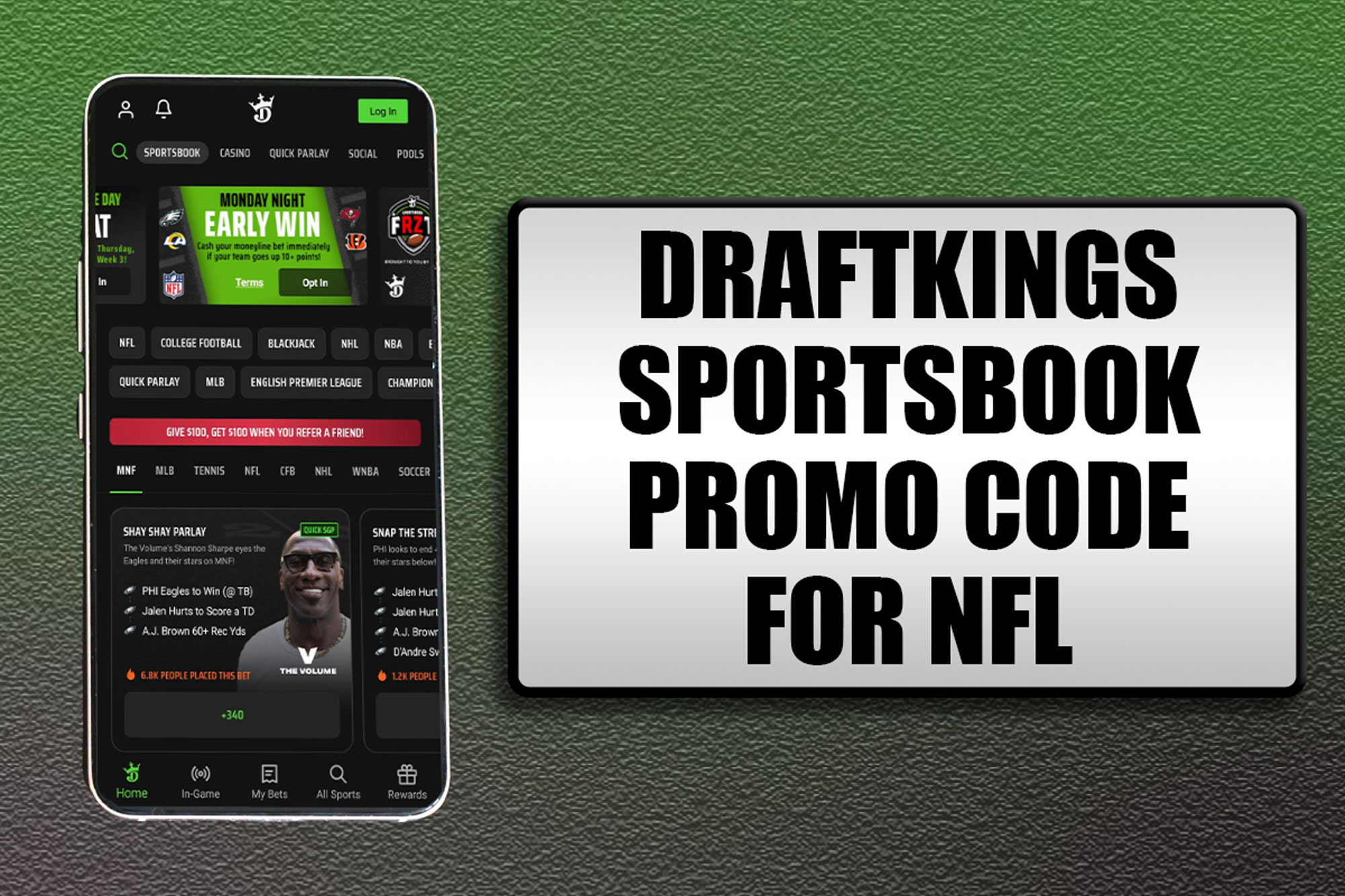 DraftKings Sportsbook promo code NFL: Get a $200 instant bonus for Week 4 