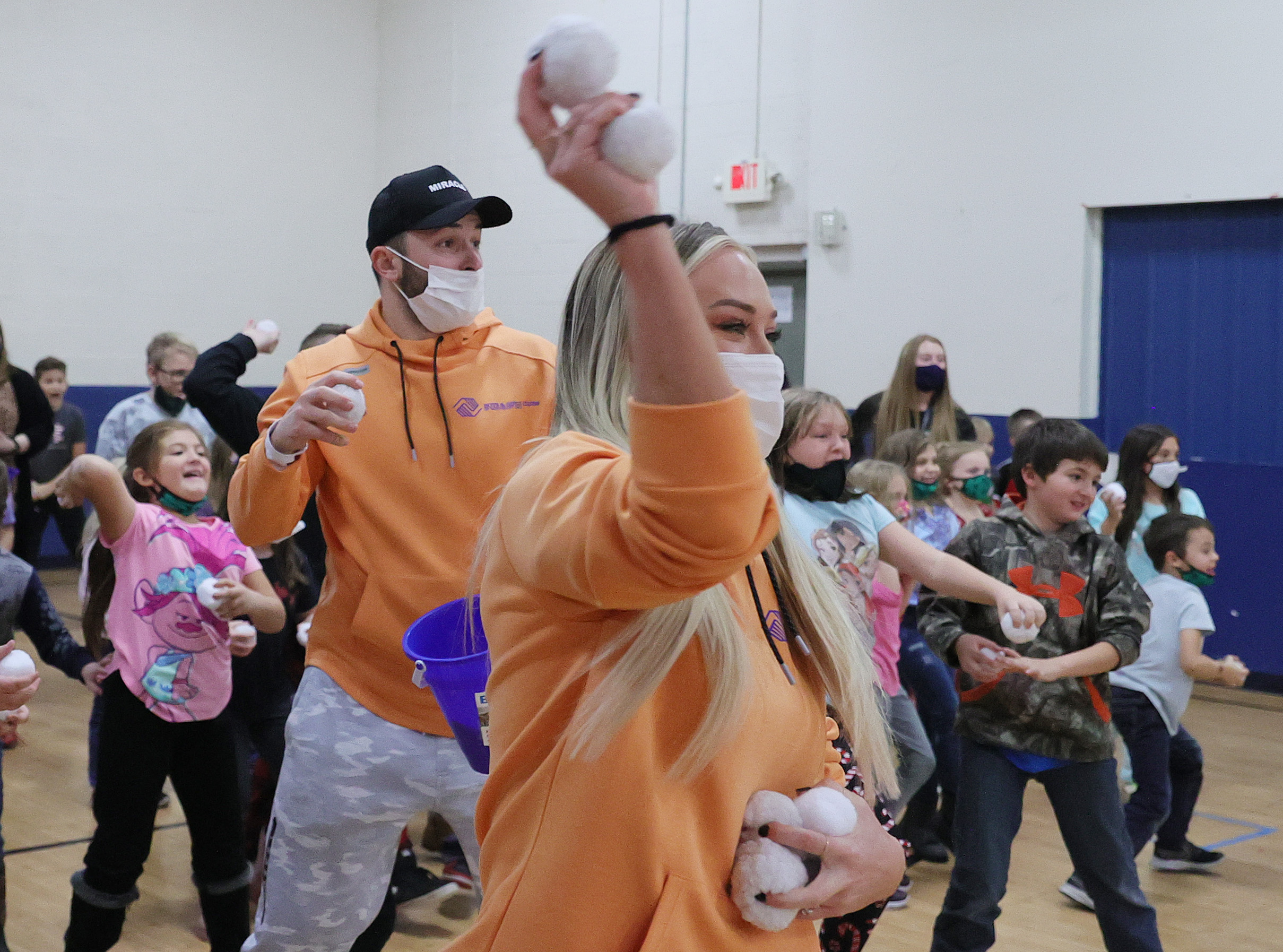 Baker and Emily Mayfield donate gifts to Boys and Girls Clubs in Elyria, December 13, 2021