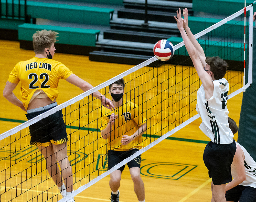 Central Dauphin defeated Red Lion 30 in boys high school volleyball
