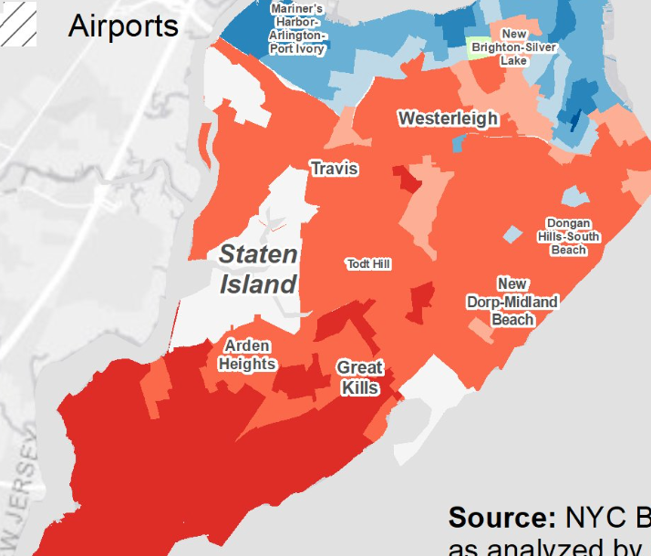 Maps show how Staten Island moved from blue to red in the 2022 governor