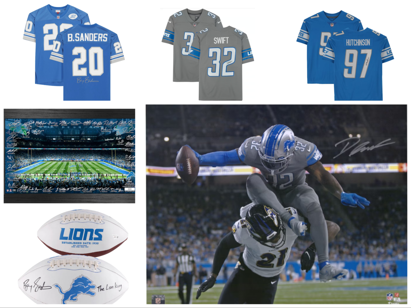 Aidan Hutchinson Detroit Lions Autographed NFL Nike Game