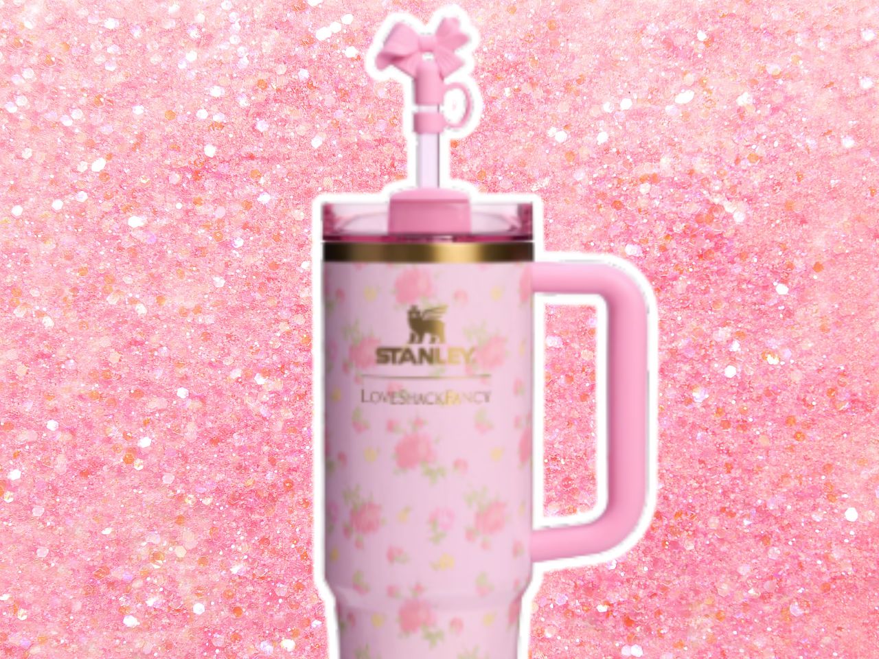 The Stanley x LoveShackFancy Quencher Tumbler is back in stock