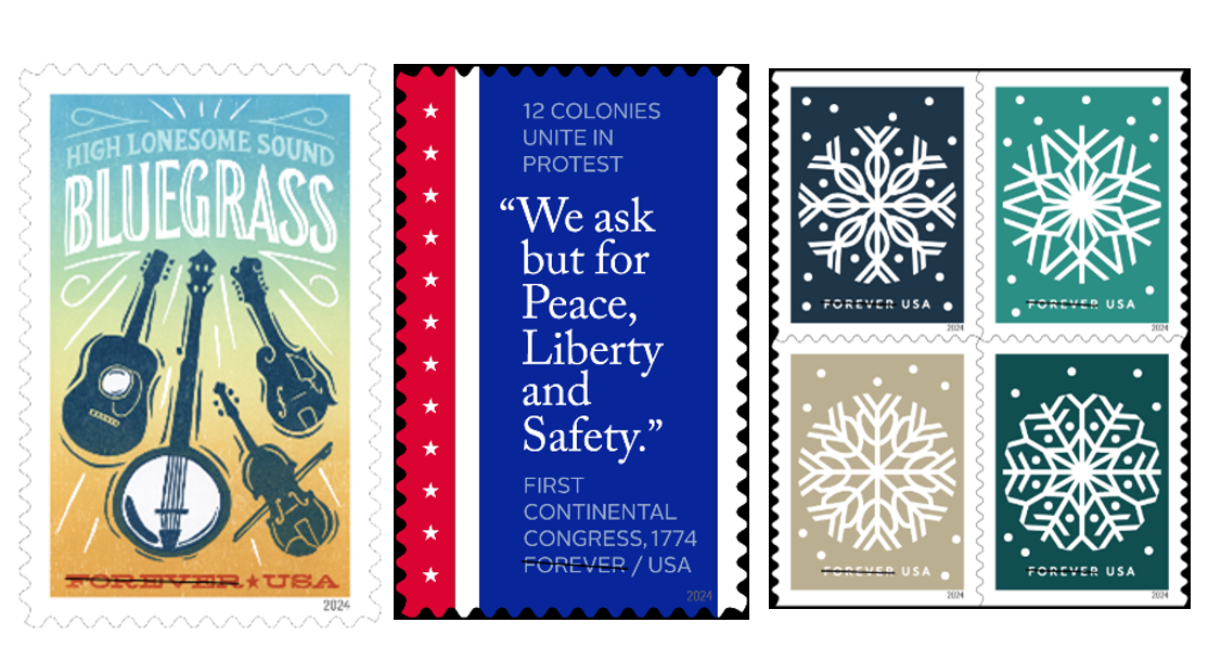 USPS Geometric Snowflakes Forever Stamps, Book of 20