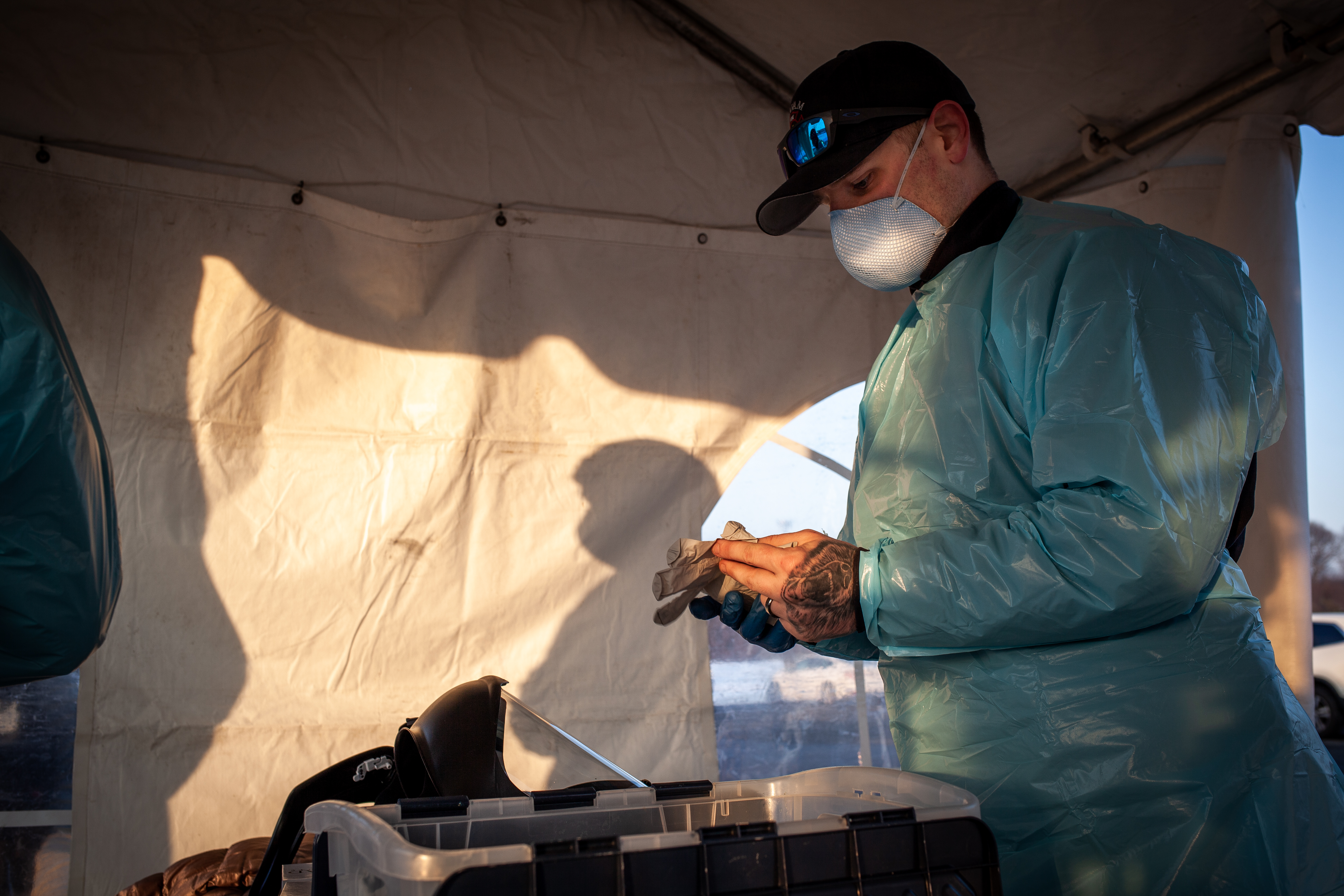 In the shadow of the frontline: 'This is what we do'; COVID testing site EMT  Jessica Wright is working to Stop the Spread - masslive.com