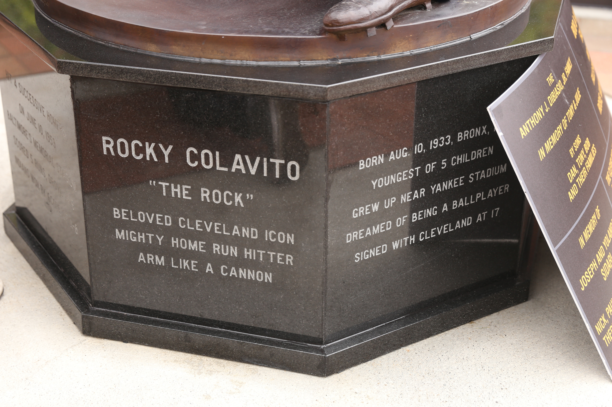 Rocky Colavito, Former Cleveland Indians Slugger, Finally Gets His Statue,  but It's Not Where It Belongs