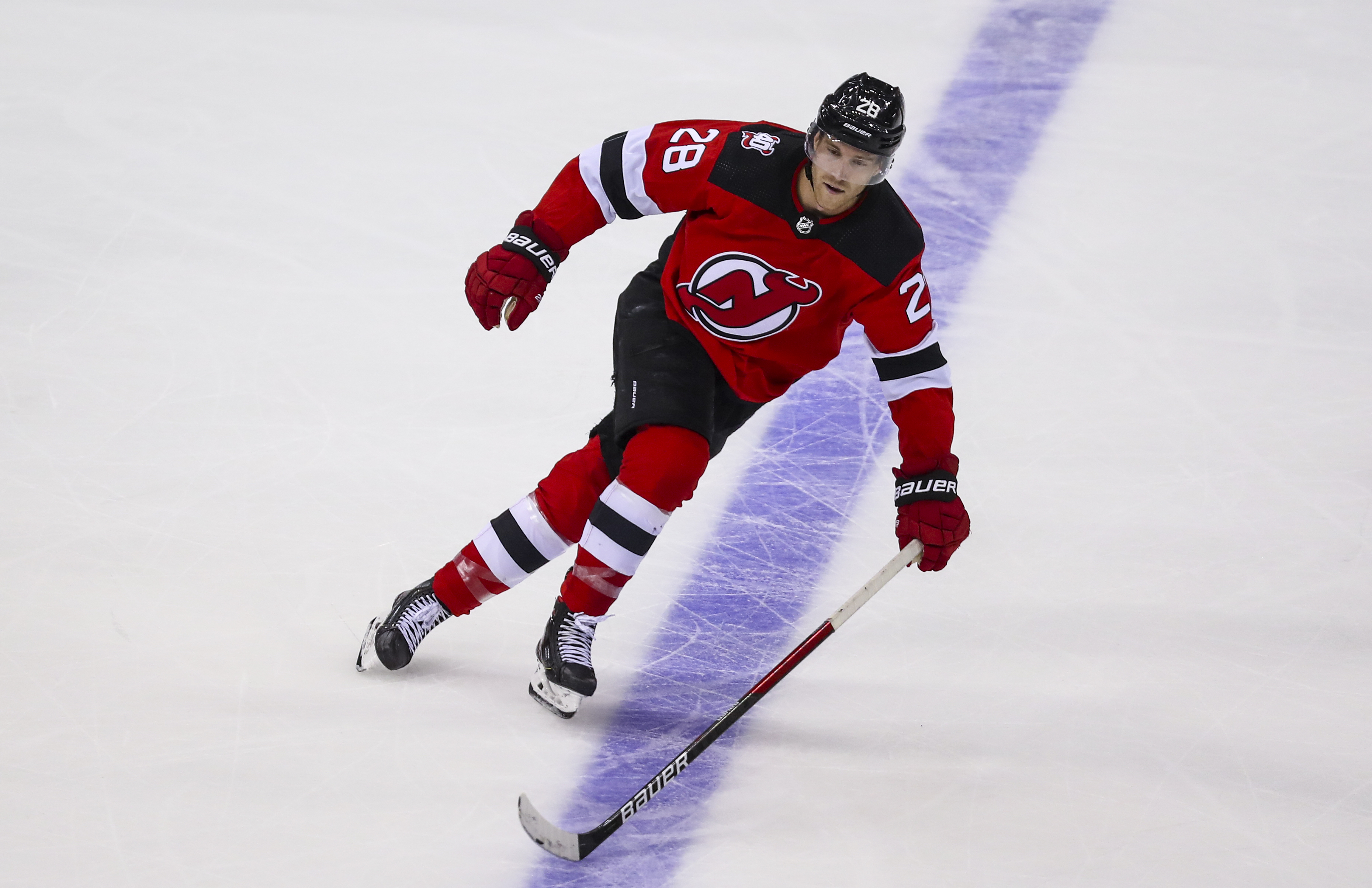 Damon Severson signed jersey autographed NHL New Jersey Devils JSA COA –  JAG Sports Marketing