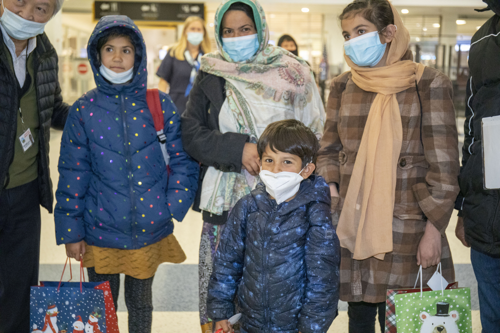 Afghan family arrives at HIA